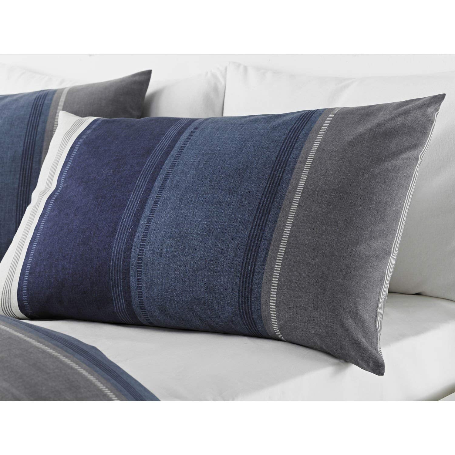 Fusion Betley Classic Wide Stripe Duvet Cover Set | Single Size | 52% Polyester 48% Cotton | Blue Stripe 4