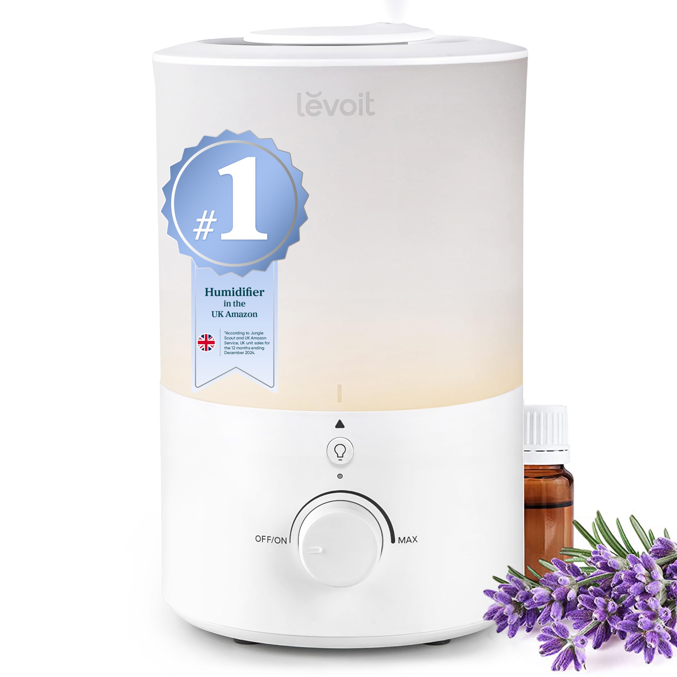 Levoit Dual 150 Humidifier & Diffuser - 3L Tank, 25-Hour Run Time, Ultra-Quiet Operation