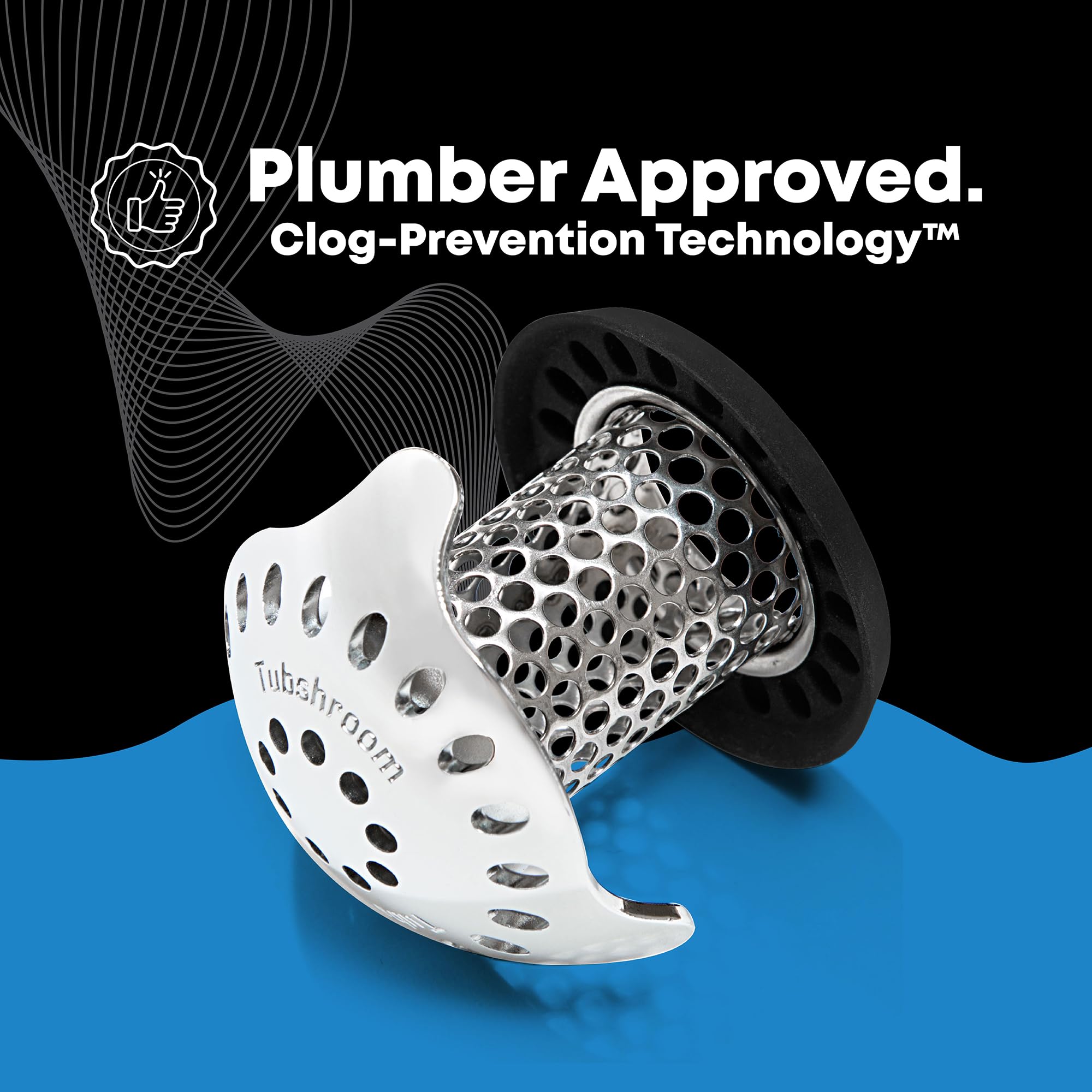 TubShroom Ultra Hair Catcher Drain Protector Platinum Bundle | Stainless Steel & Silicone | Patented Design 3