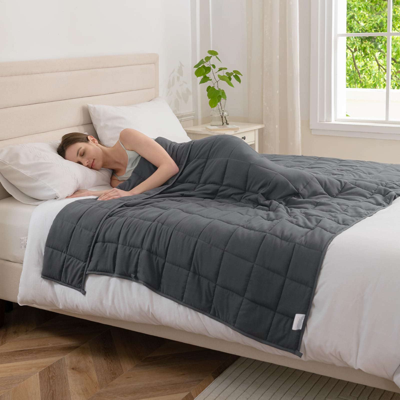 Good Nite Weighted Blanket for Adults - 8kg, 150x200cm | Relaxes Body & Improves Sleep | Grey 1