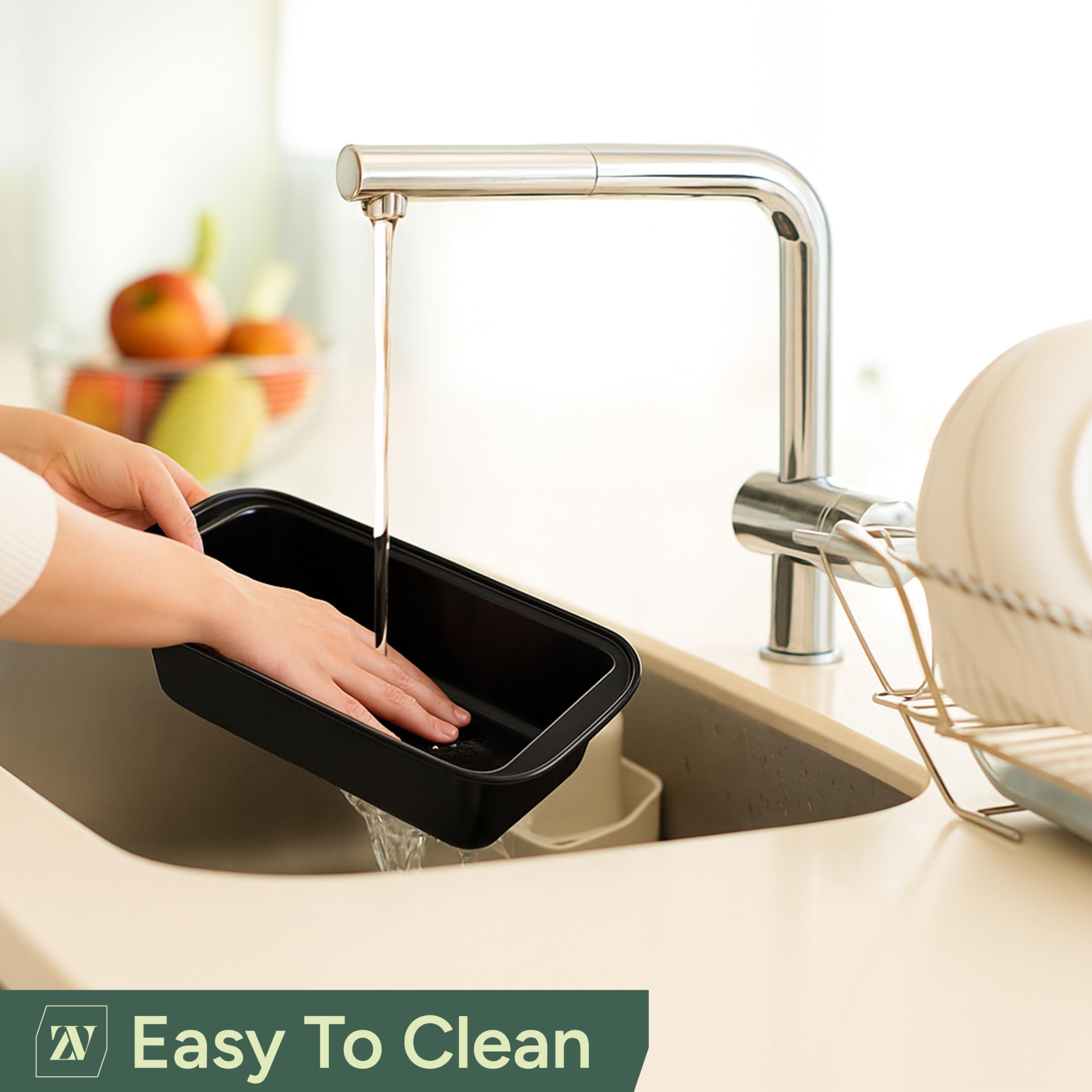 Zuvo Non-Stick Loaf Pan - 1 LB (450g) Capacity | Heavy-Duty Carbon Steel | Oven Safe up to 240°C 4