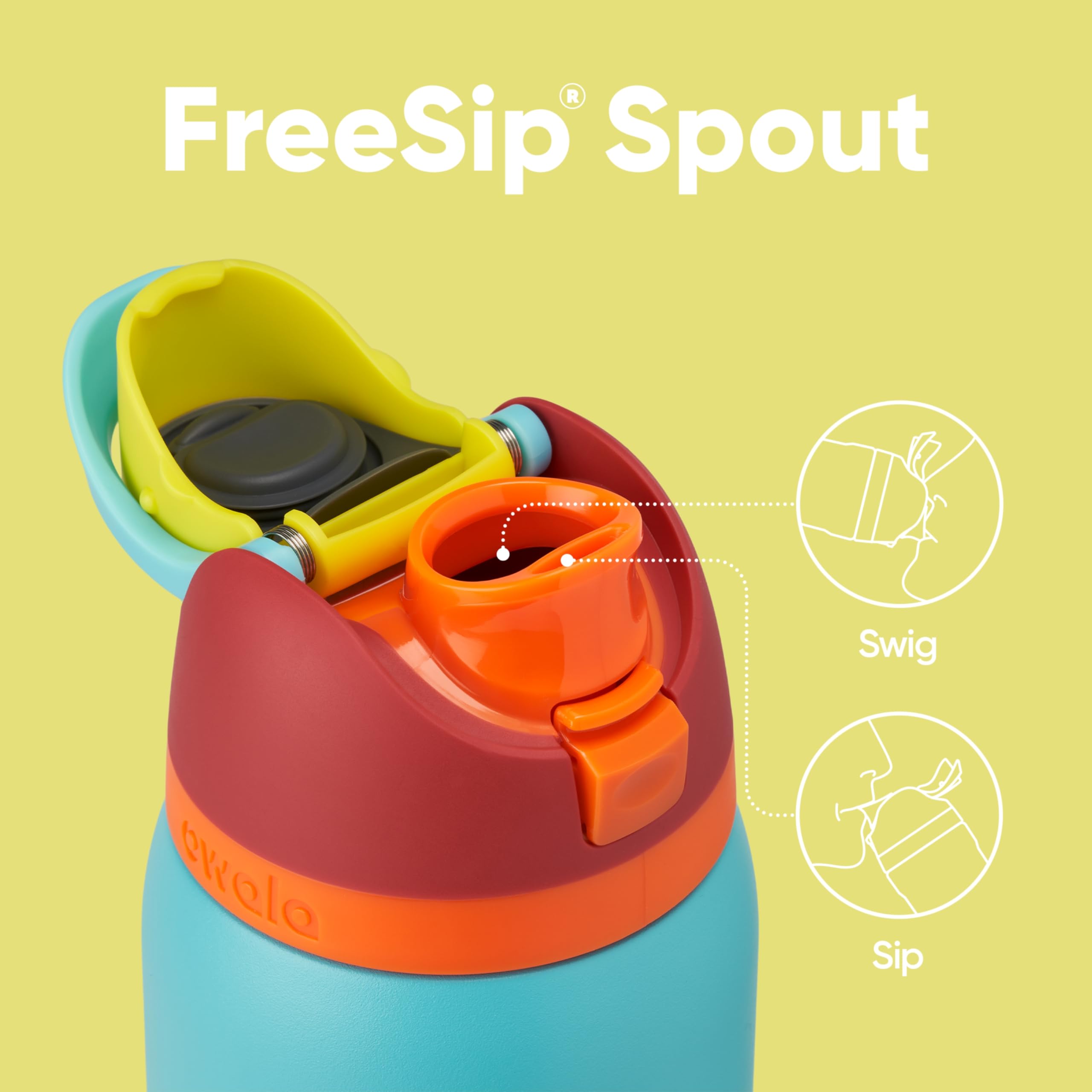 Owala FreeSip Insulated Stainless Steel Water Bottle with Straw, 945ml, Summer Sweetness