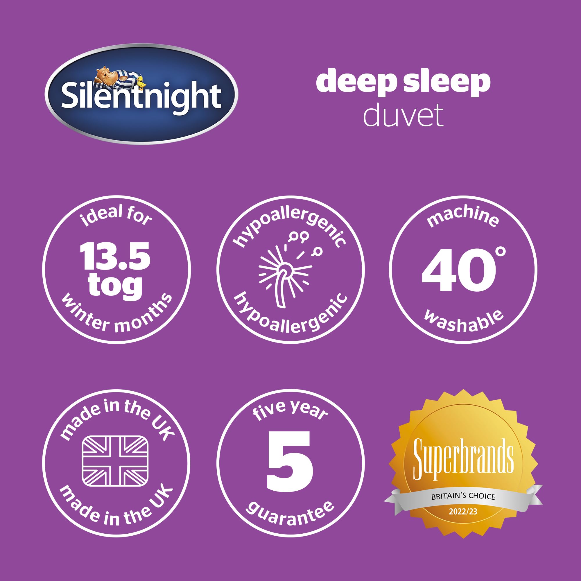 Silentnight Deep Sleep Duvet - 13.5 Tog Winter Warmth | King Size | Microfibre 7