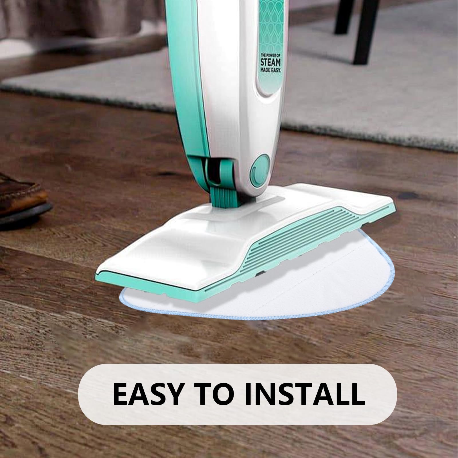 ASelected 6PCS Microfiber Steam Mop Pads Replacement - Washable, 31x25 CM, Vax Compatible 6