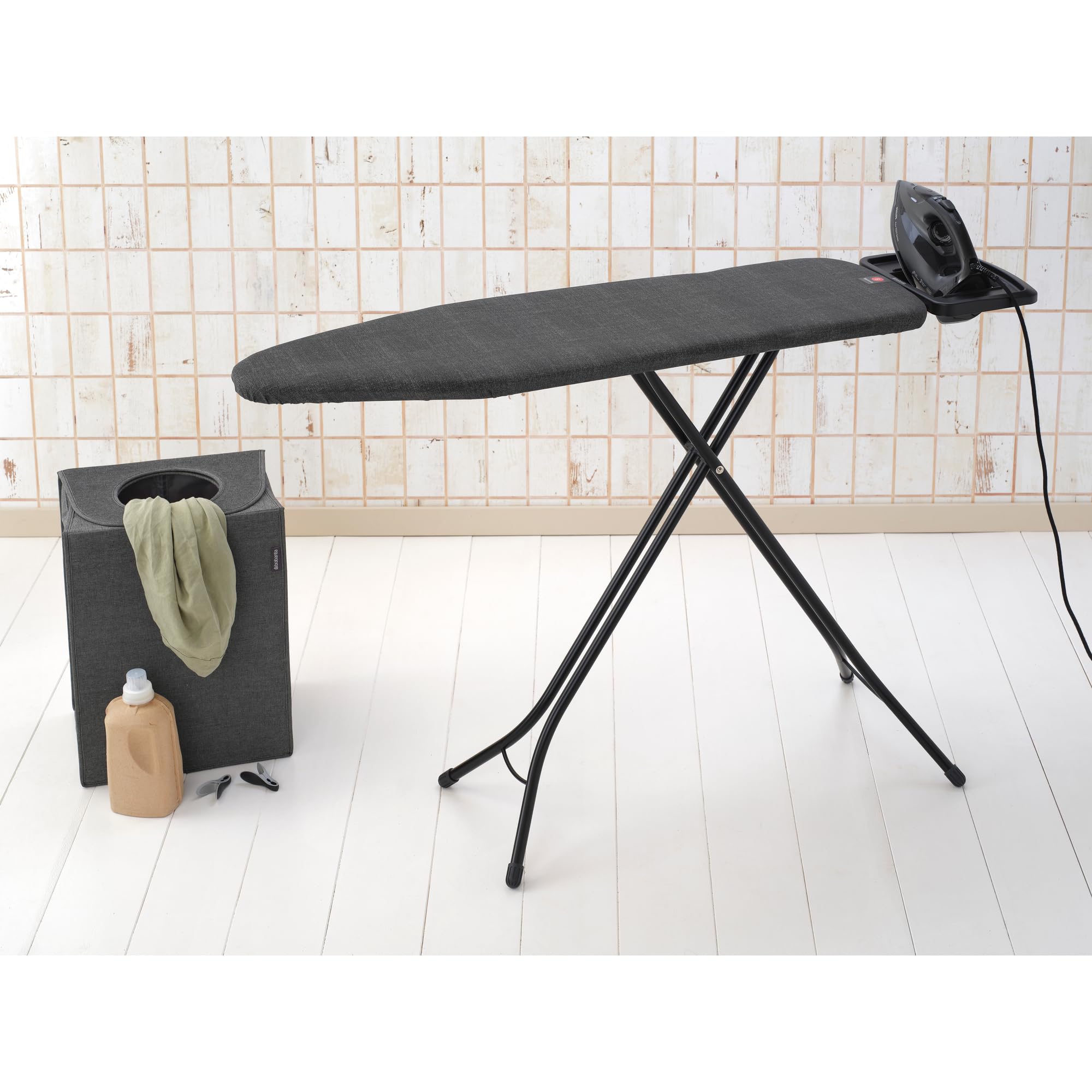 Brabantia Ironing Board B - 124x38cm Surface | Adjustable Height 69-96cm | Denim Black 6