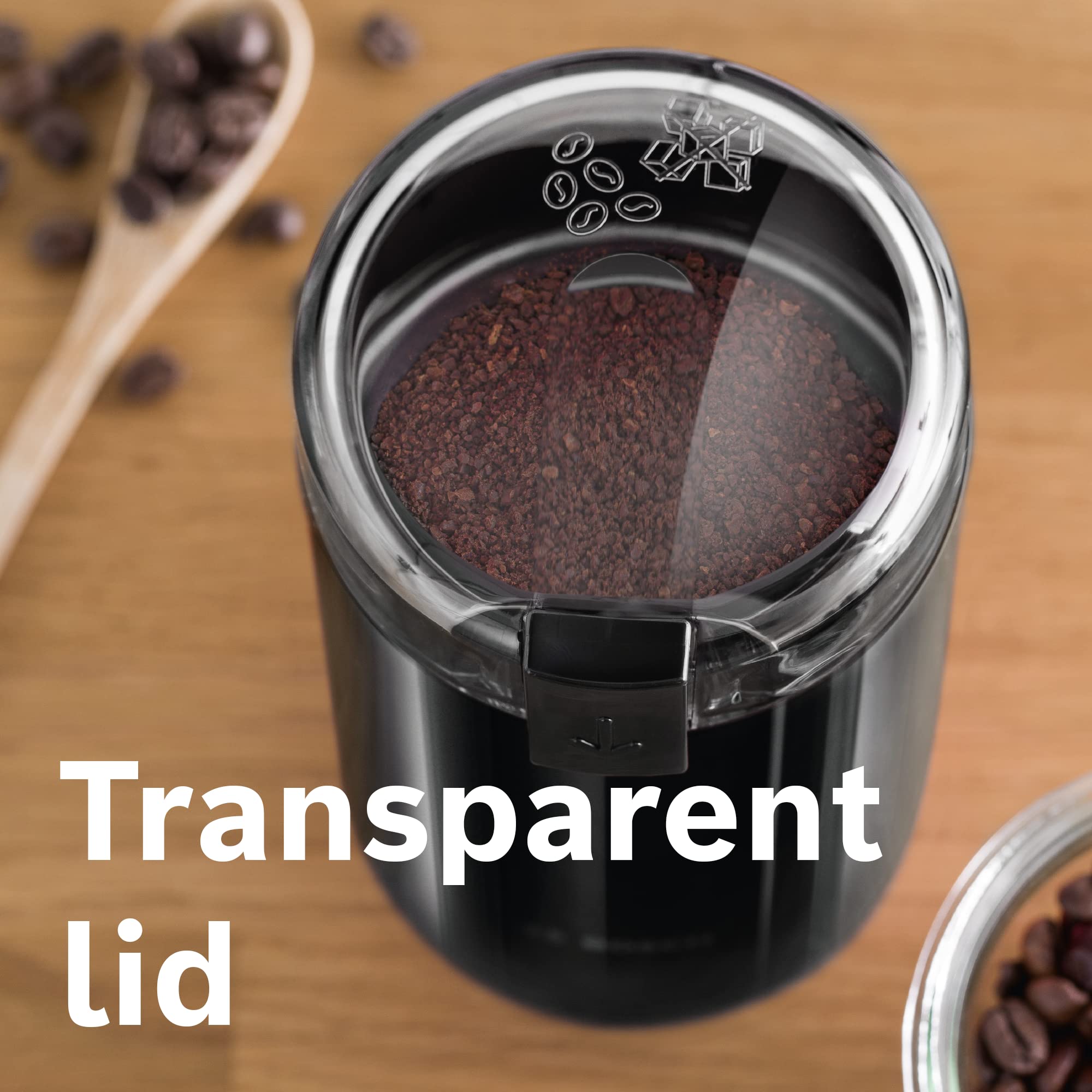 Bosch Electric Blade Coffee Grinder - 75g Capacity | Stainless Steel Blades | Black 7