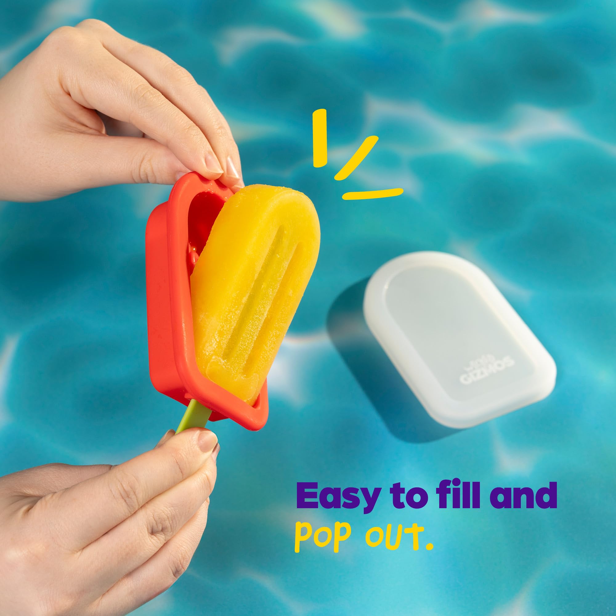 WICKED GIZMOS 4 Reusable Silicone Ice Lolly Moulds - BPA Free, Dishwasher Safe | Red/Purple 3