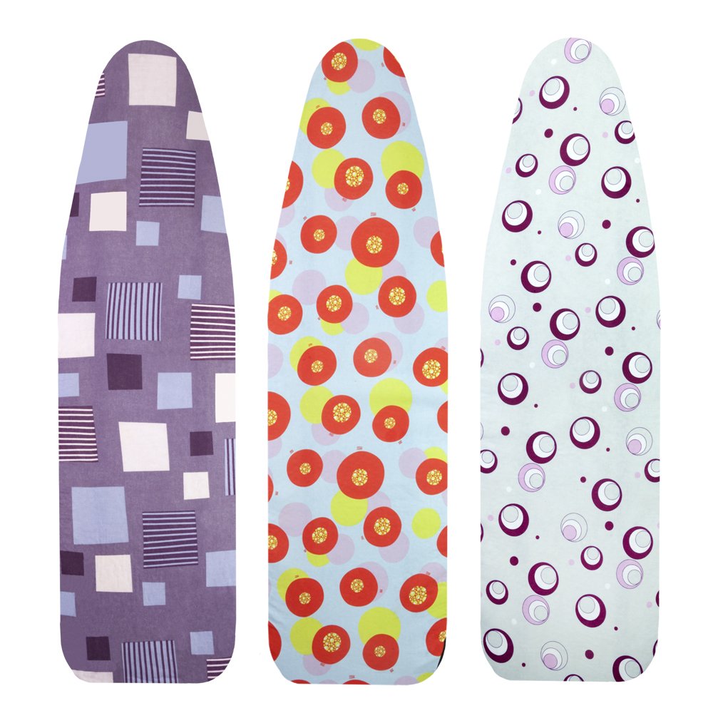 Metaltex Elastic Ironing Board Cover - 100% Cotton with Felt Padding | Fits up to 132 x 44 cm