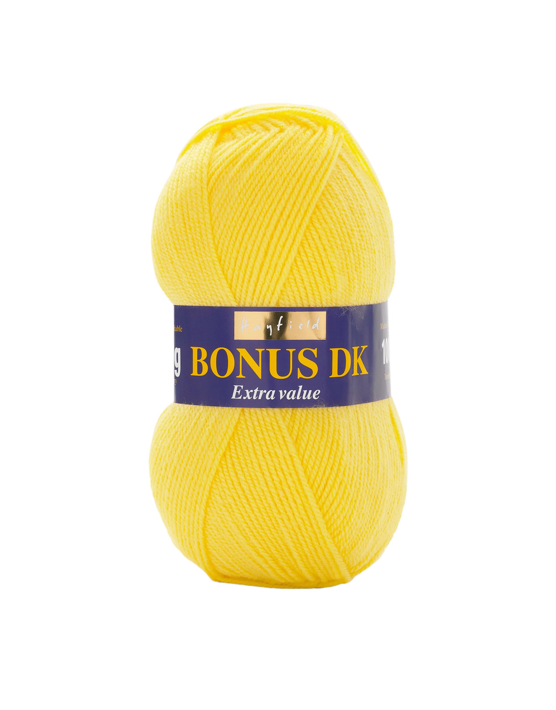 Sirdar Hayfield Bonus DK Double Knitting Yarn - 100g Ball | Bright Lemon (819) | 100% Acrylic 1