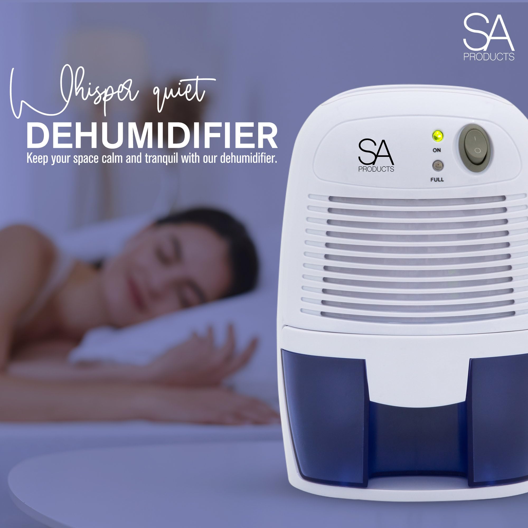 SA Products 500ml Portable Dehumidifier and Air Purifier | Quiet Operation | Automatic Shutoff 4