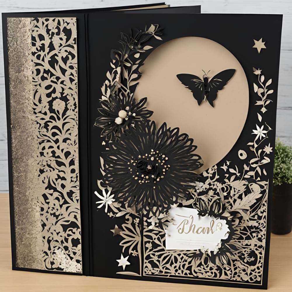 Hawksbill A5 Black Cardstock - 160 GSM, 50 Pack | Smooth Finish for Crafts & School Projects 5