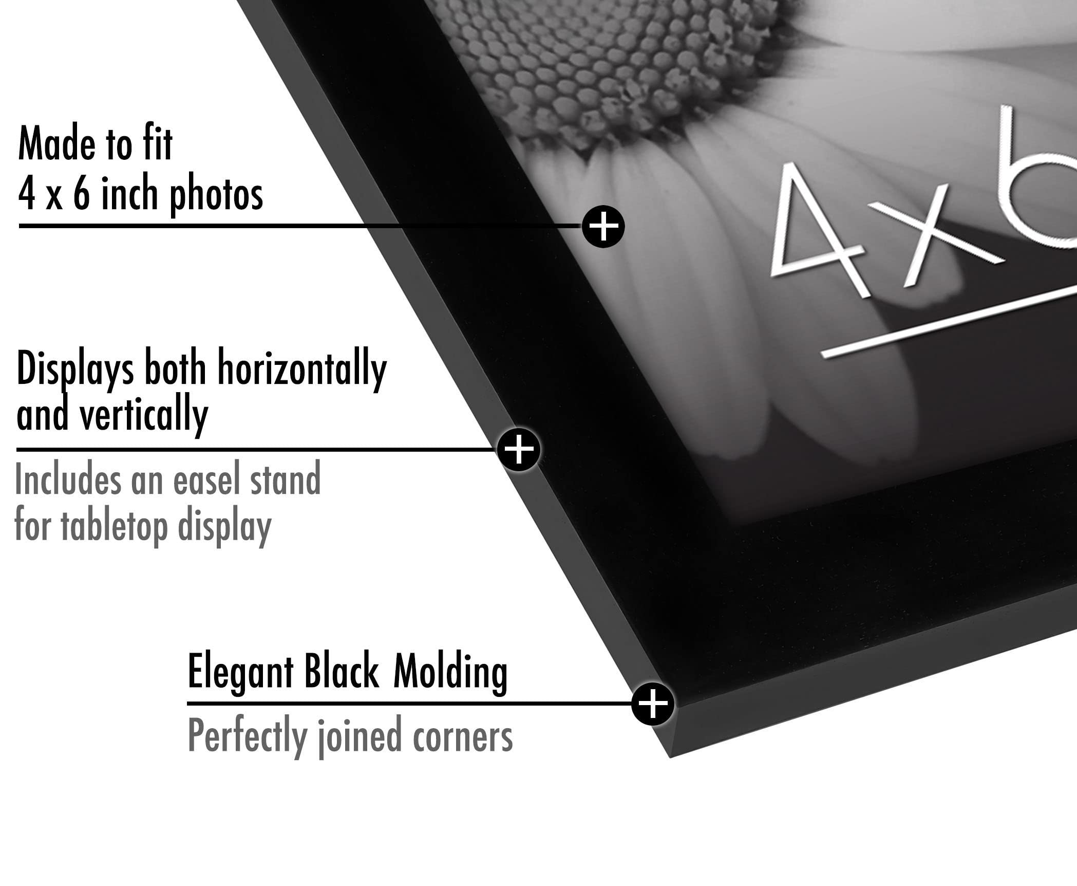 Americanflat 6x4 Photo Frames - Set of 12 Black Gallery Wall Picture Frames | Engineered Wood & Plexiglass 3
