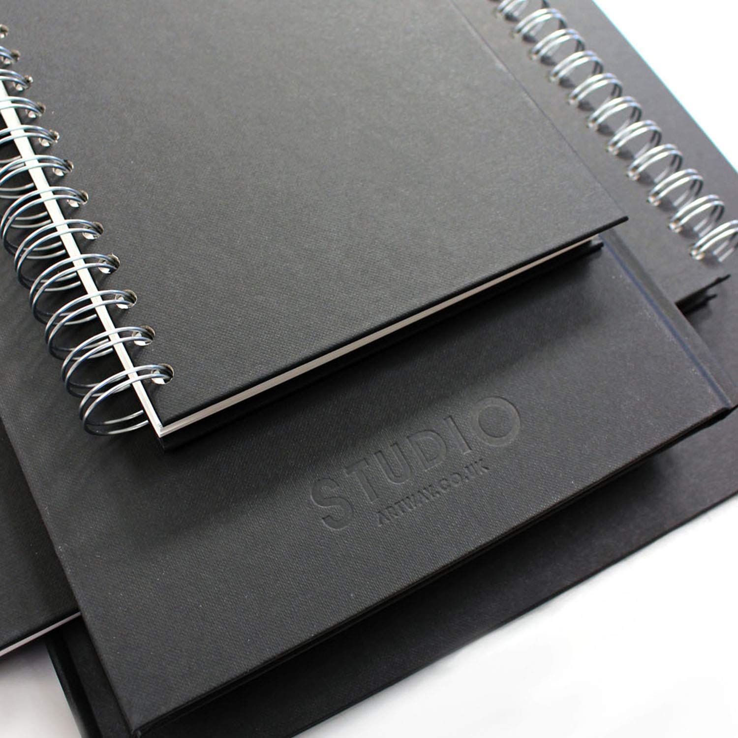 Artway Studio Sketchbook - A4 Portrait | 170gsm Cartridge Paper | 48 Sheets | Black Hardback Spiral Bound 6