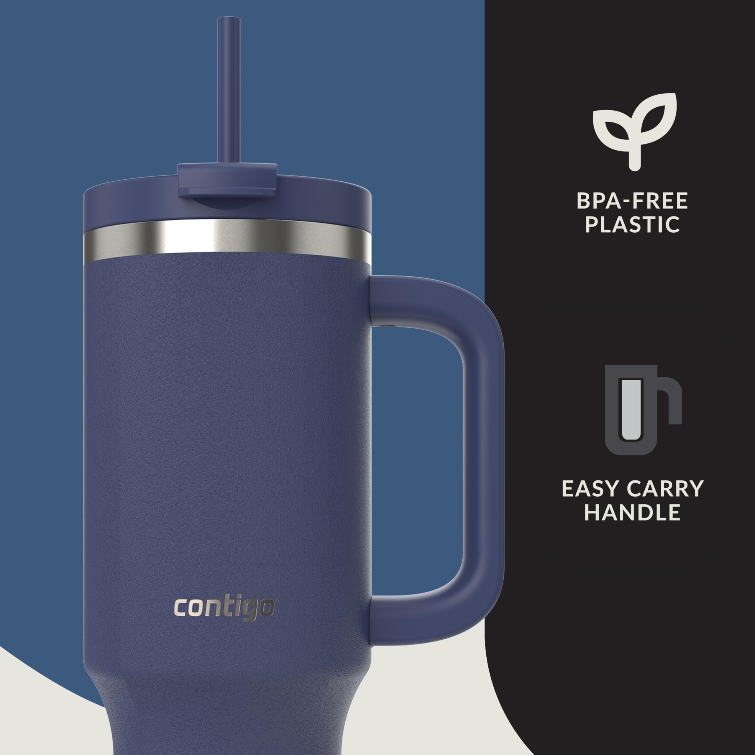 Contigo Streeterville Tumbler 1200 ml Stainless Steel Vacuum Insulated with Handle | Indigo 5