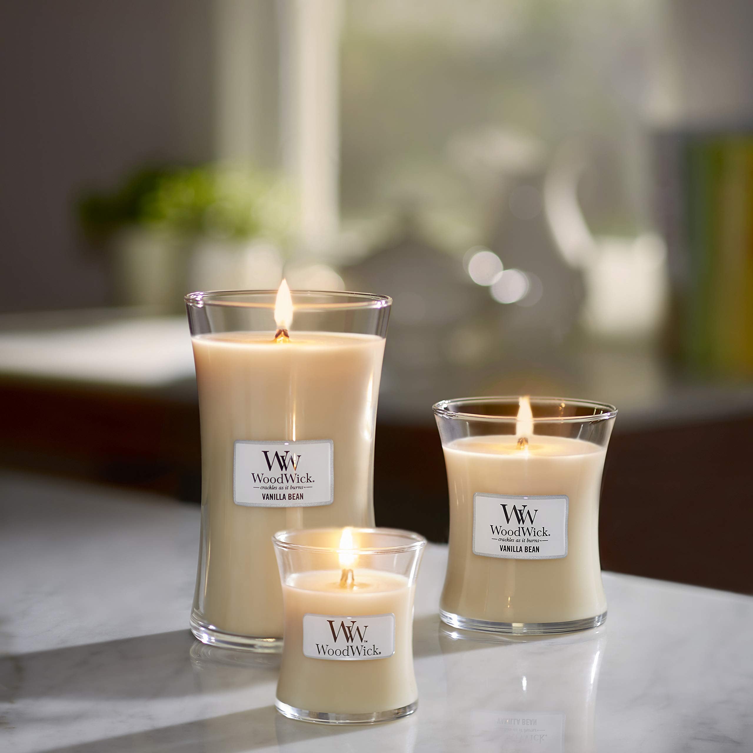 Woodwick Medium Hourglass Scented Candle - Vanilla Bean Scent | Crackling Wick | Up to 60 Hours Burn Time 5
