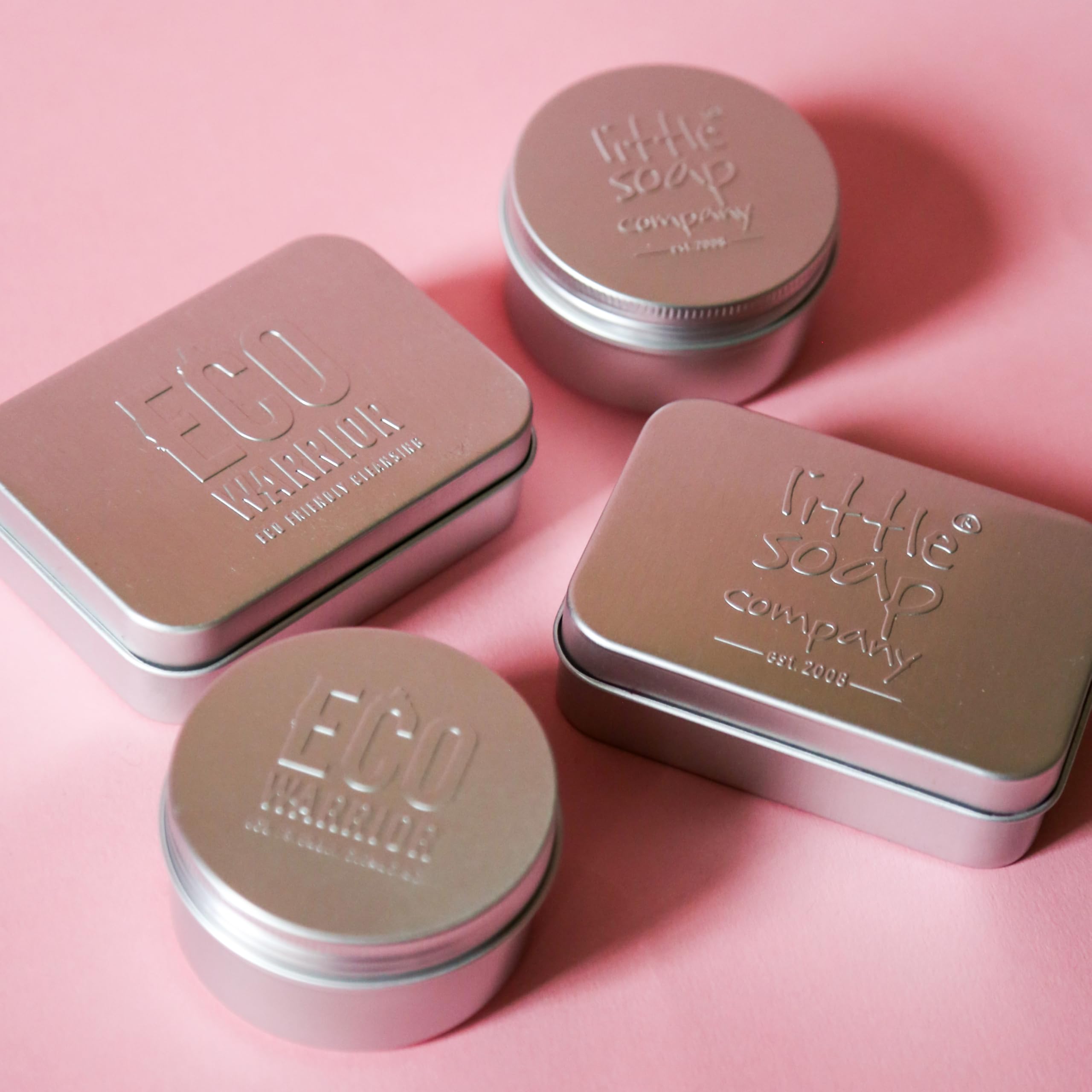 Little Soap Company Eco Warrior Bar Soap Storage Tin - Rust-Resistant Aluminium | Self-Draining Tray | Silver 7