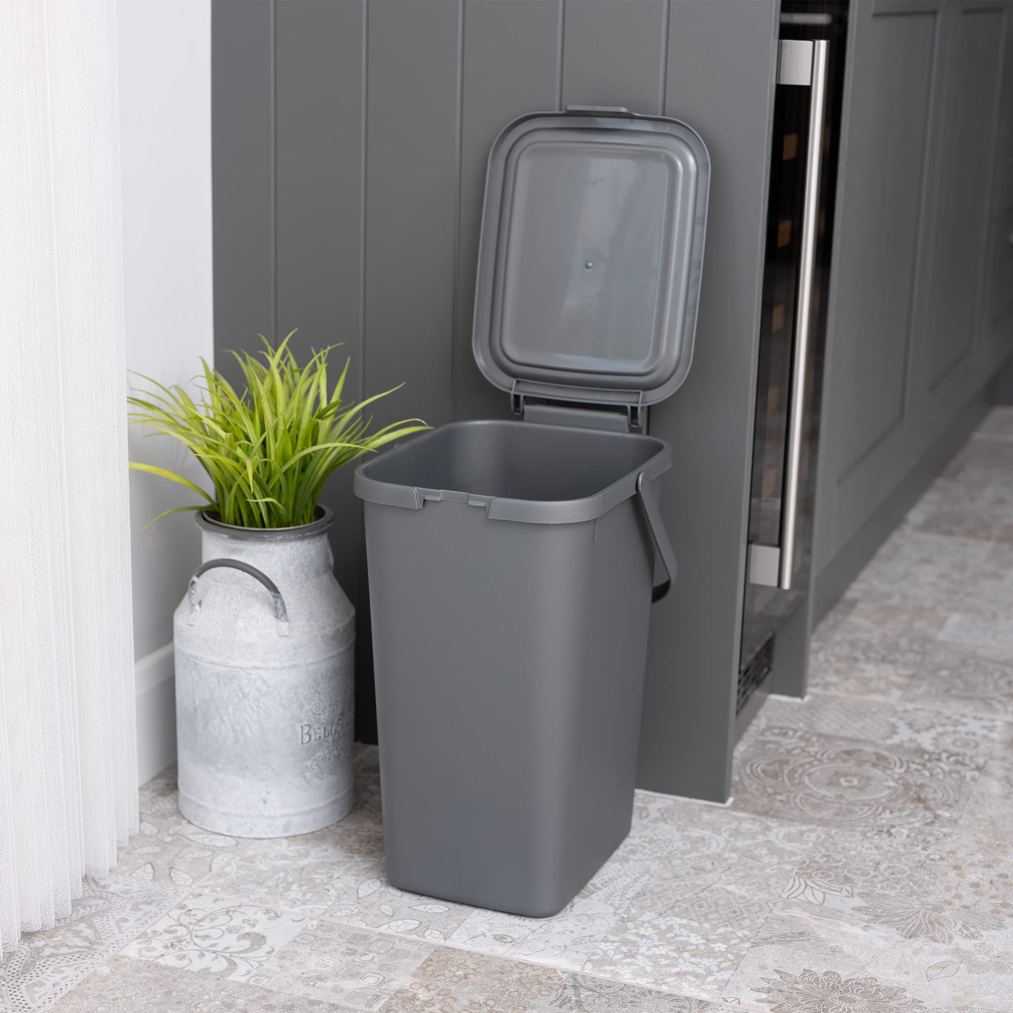 Addis 519286 Kitchen Recycling Bin - 18 Litre Capacity | Stackable | Metallic Silver 3