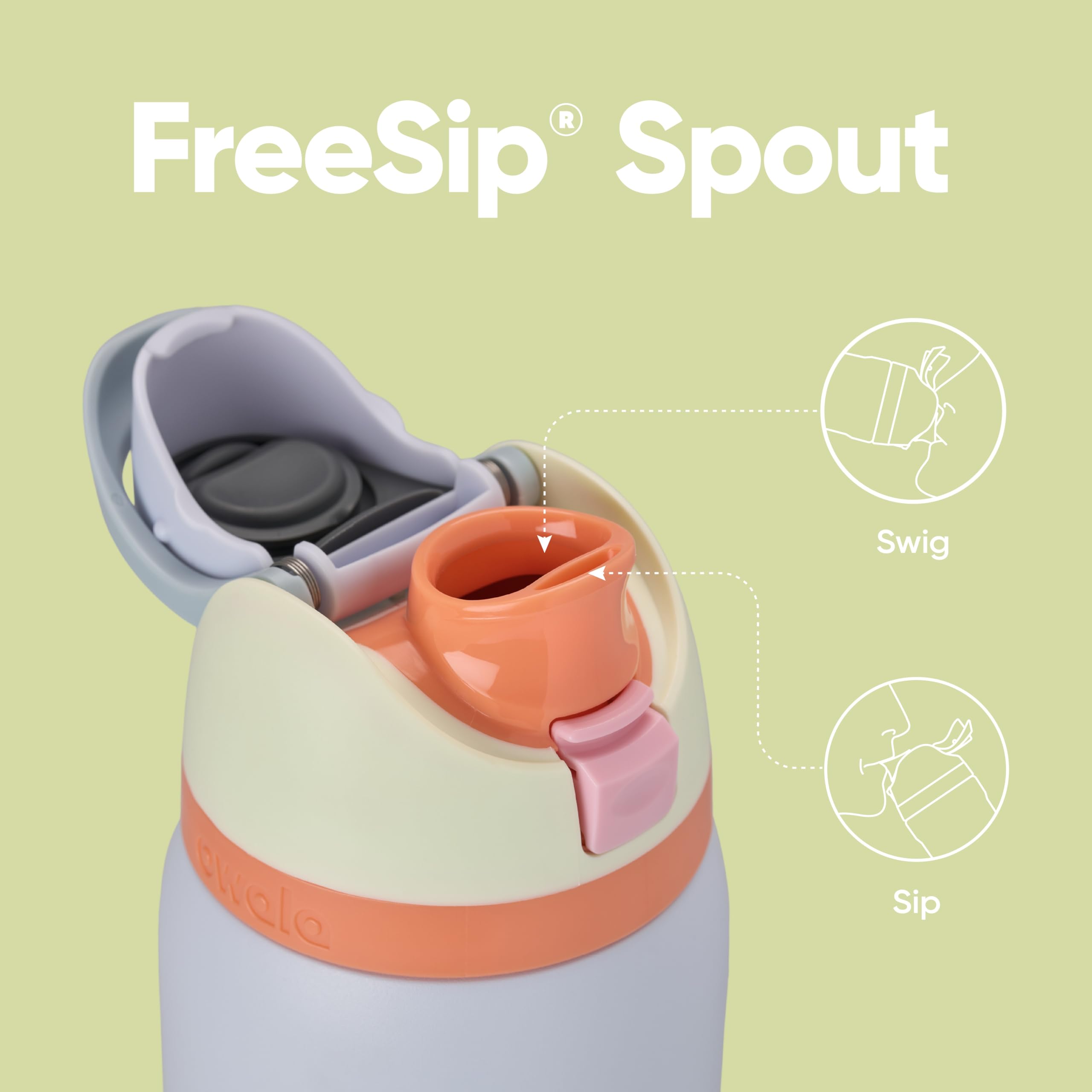 Owala FreeSip Insulated Stainless Steel Water Bottle with Straw, 945ml, Beach House