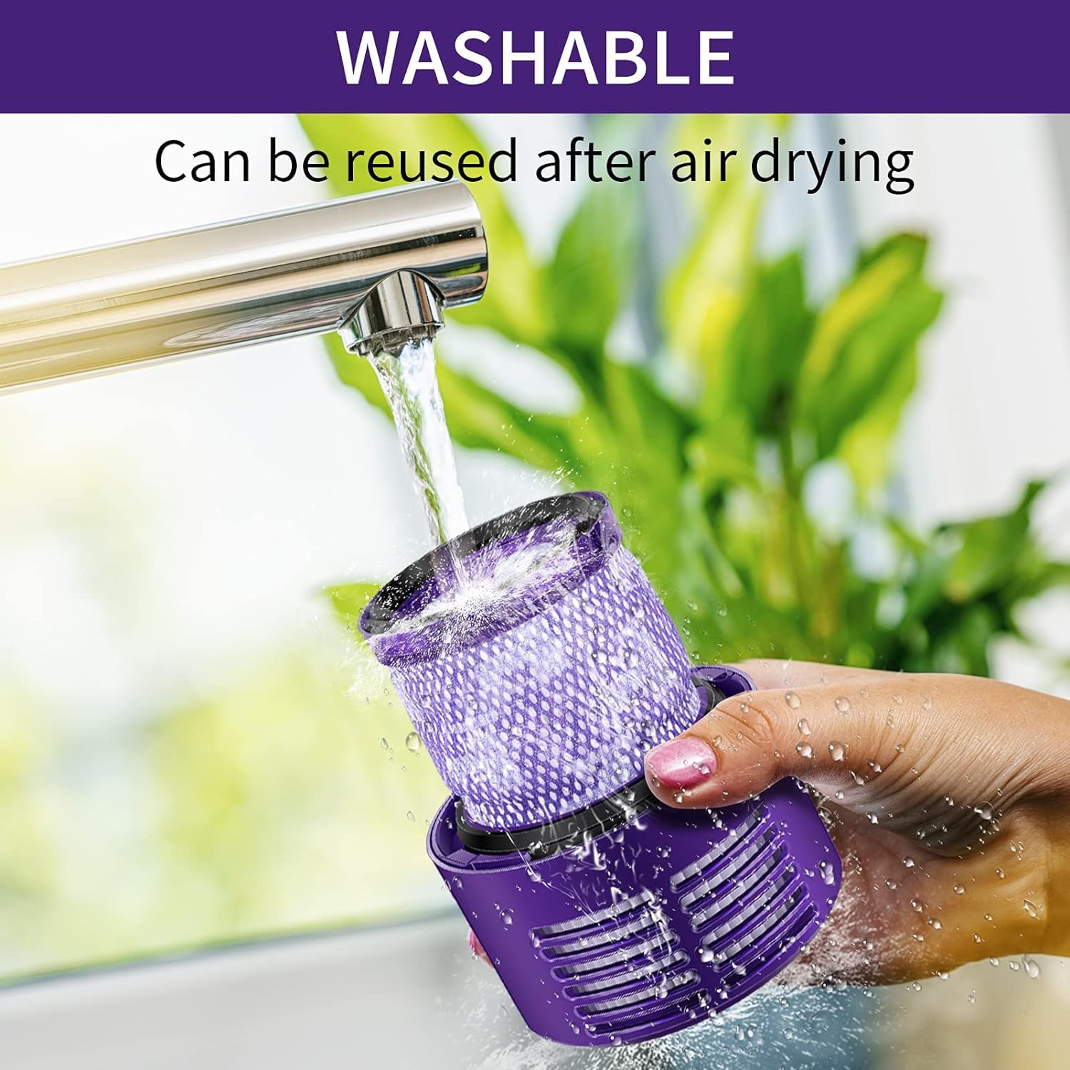 morpilot Replacement Filter for Dyson V10 - Washable HEPA | Compatible with V10 Absolute, Animal, Total Clean, SV12 | 2 Pack 5
