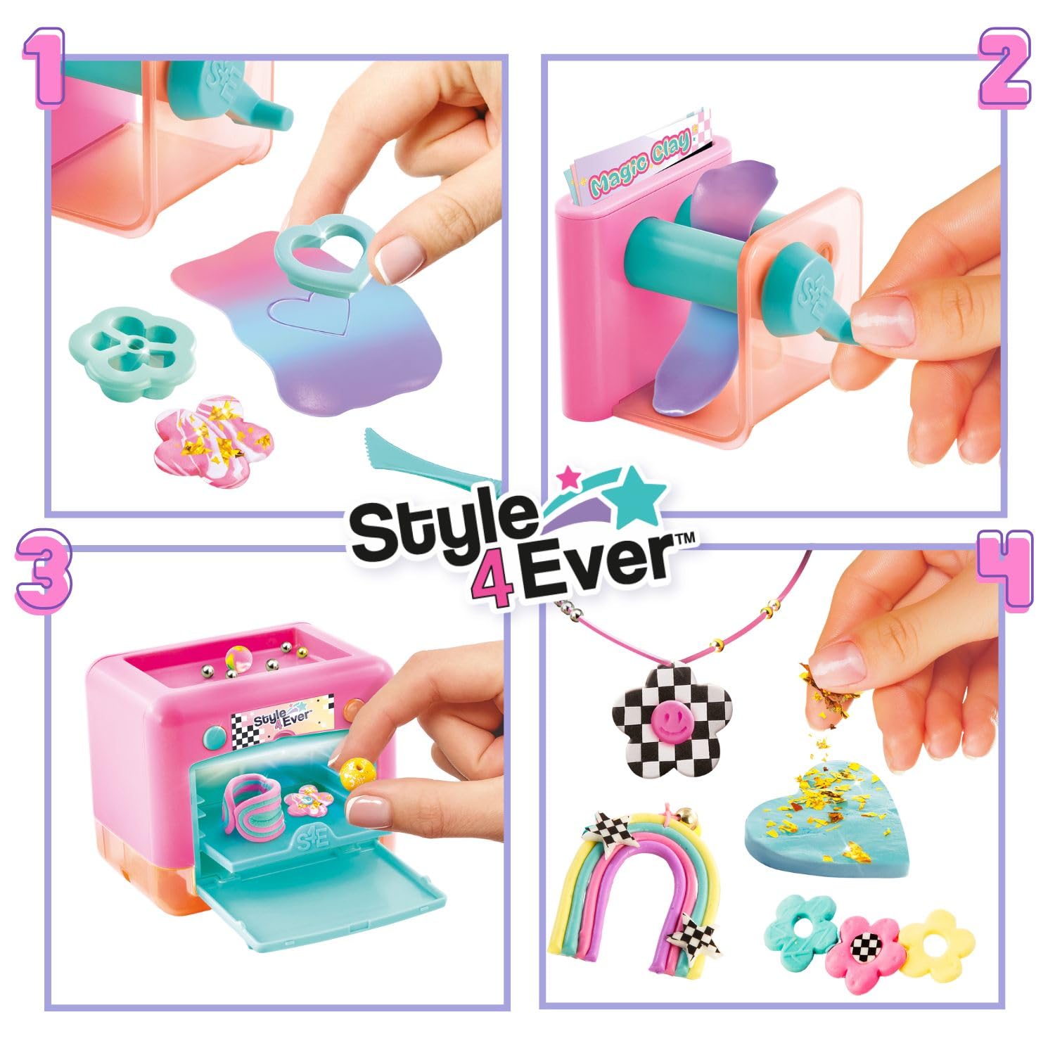 Canal Toys Style 4 Ever Magic Clay Jewellery Factory - Create 20 Pieces | 3-in-1 Machine 4