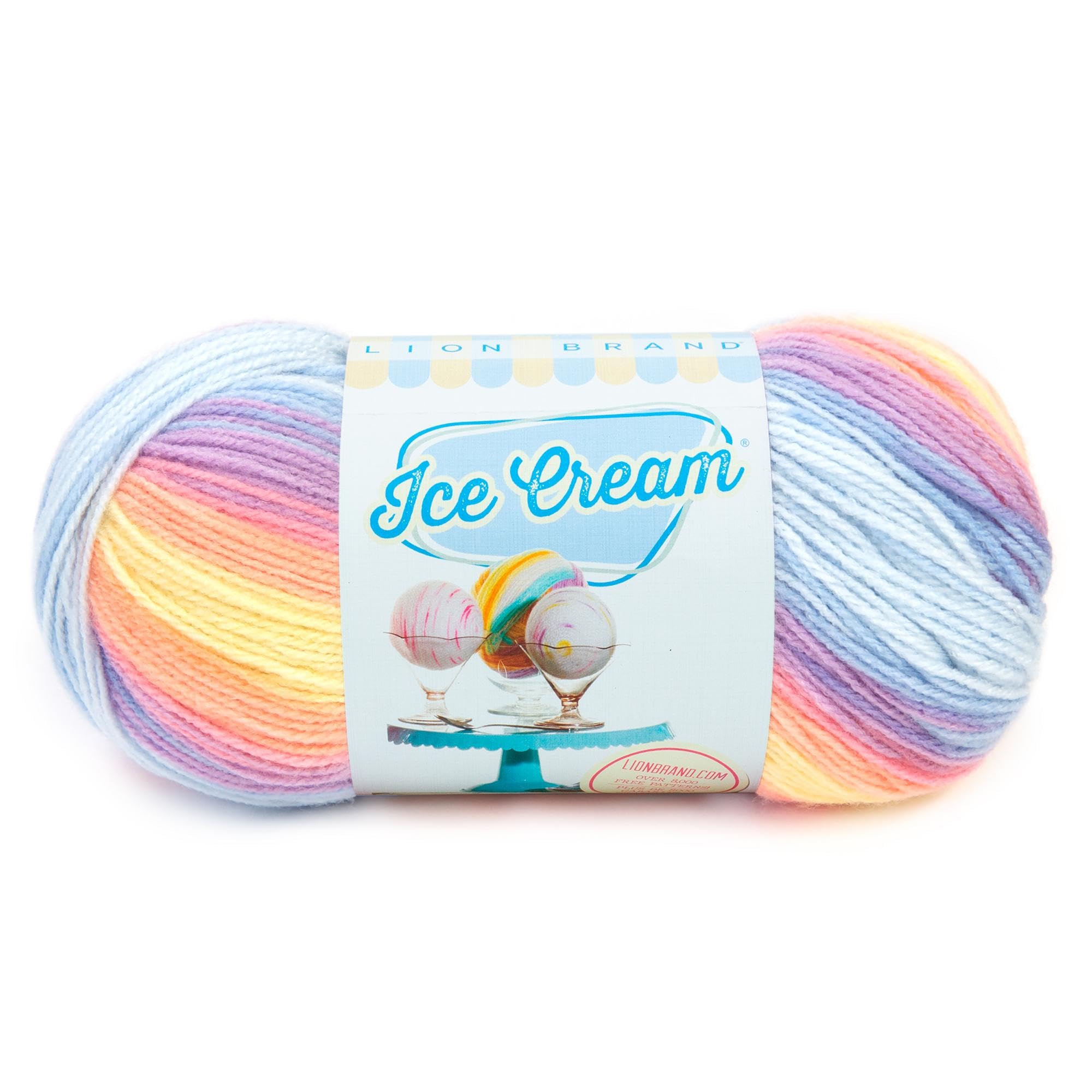 Lion Brand Yarn Ice Cream Yarn - 100% Acrylic, DK Weight | Parfait Color 1