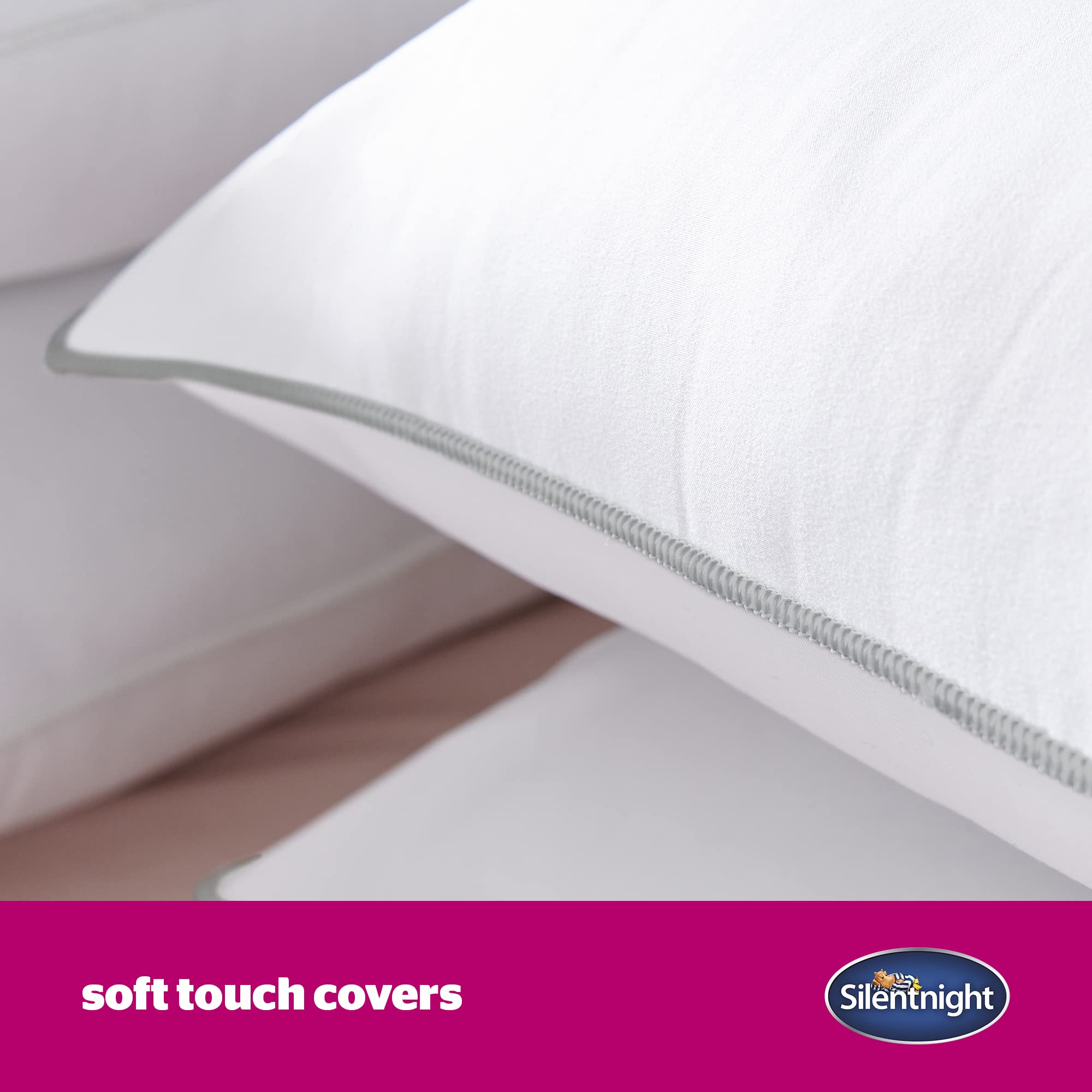 Silentnight Luxury Ultrabounce Pillows - Pack of 2 Soft/Medium Support | Hypoallergenic 3