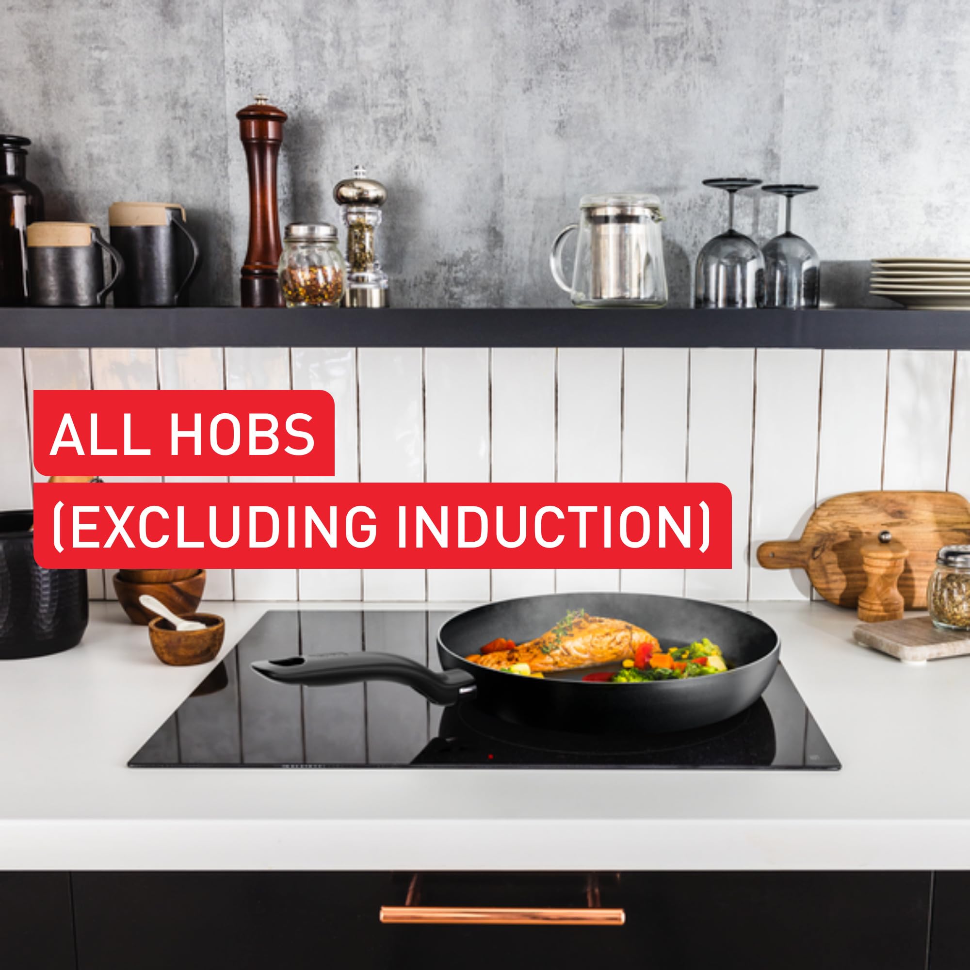 Tefal Titanium Essential Frying Pan - 18 cm Non-Stick, Metal Spatula Safe, All Hobs Except Induction 4