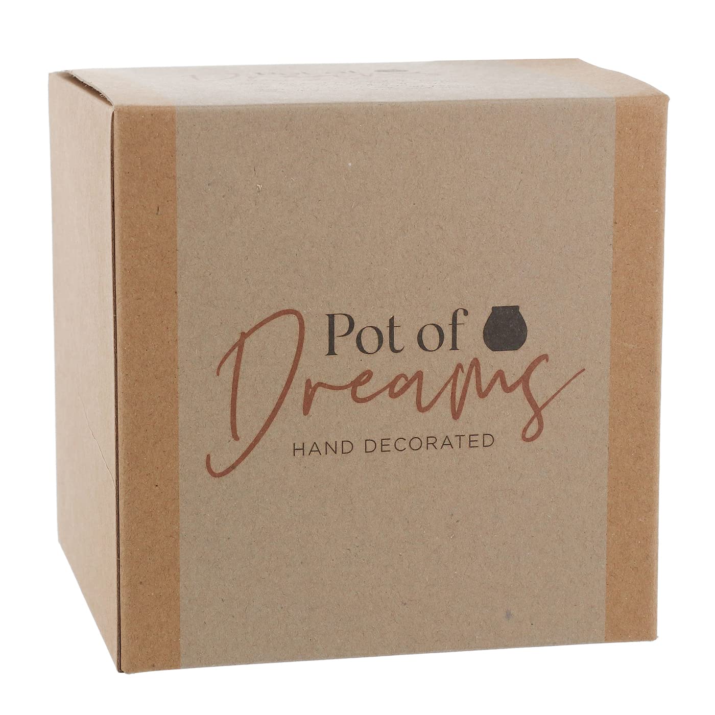 Pot Of Dreams Handcrafted Ceramic Money Box - Floral Design, Cream, 14cm x 14cm x 14cm 2