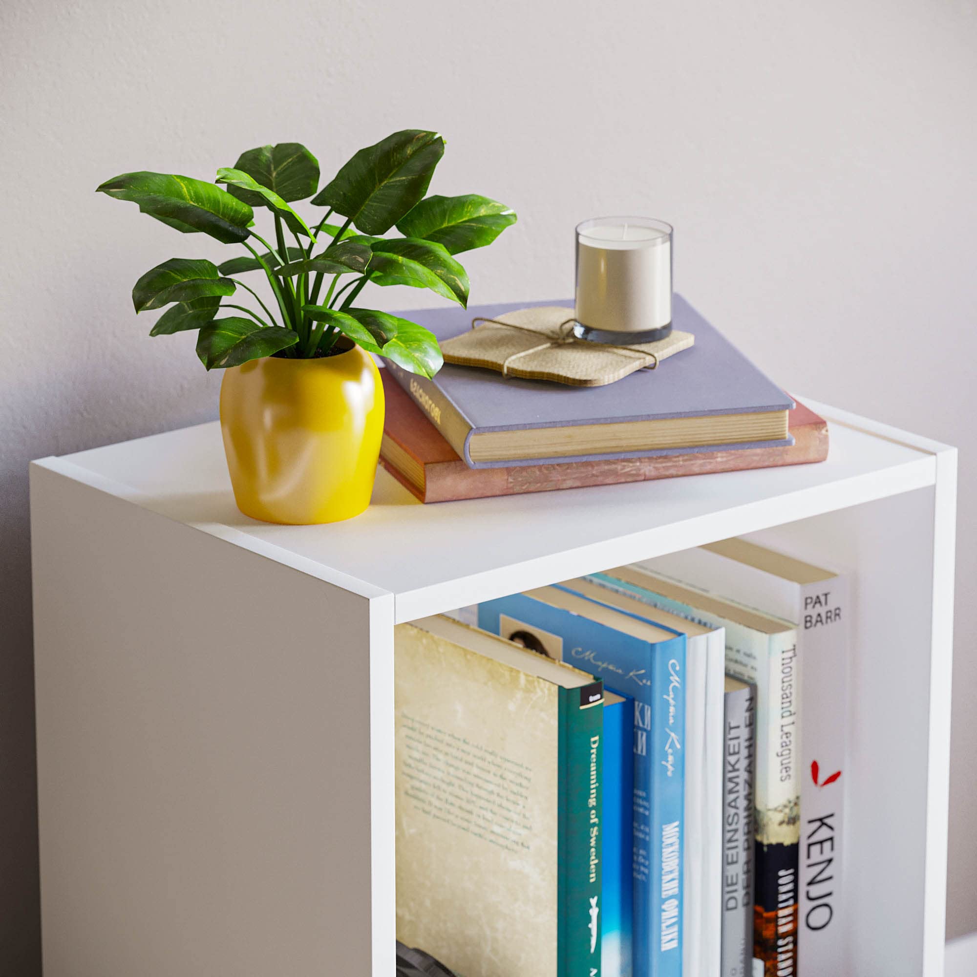 Vida Designs Oxford 2 Tier Cube Bookcase - White Wooden Shelving | H 54 x W 32 x D 24 Cm 4