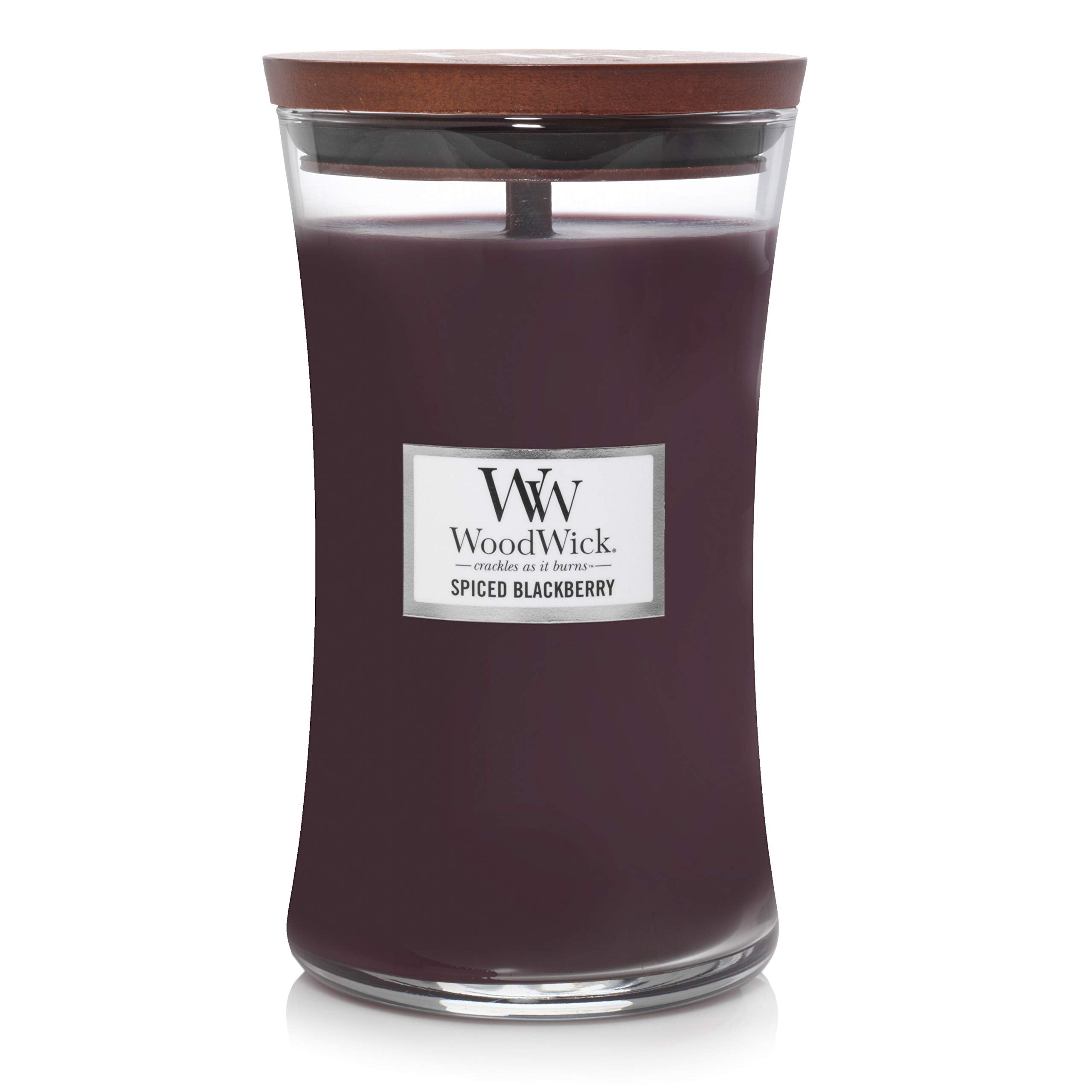 WoodWick Large Hourglass Scented Candle - WILD BERRY & BEETS | Crackling Wooden Wick | Up to 130 Hours