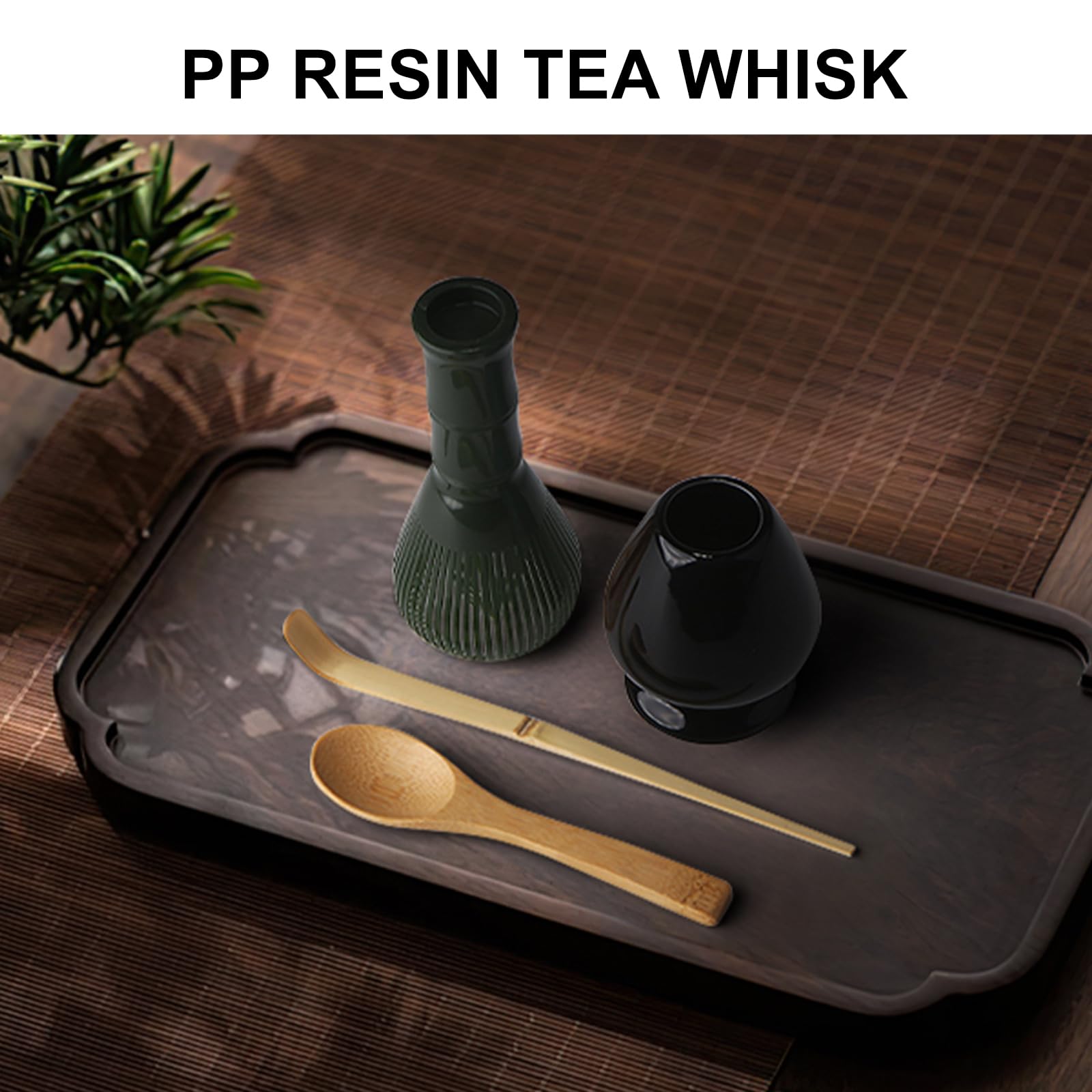 Lafefe Reusable PP Resin Matcha Whisk - Food-Grade, Heat Resistant, Dishwasher Safe | Green 7