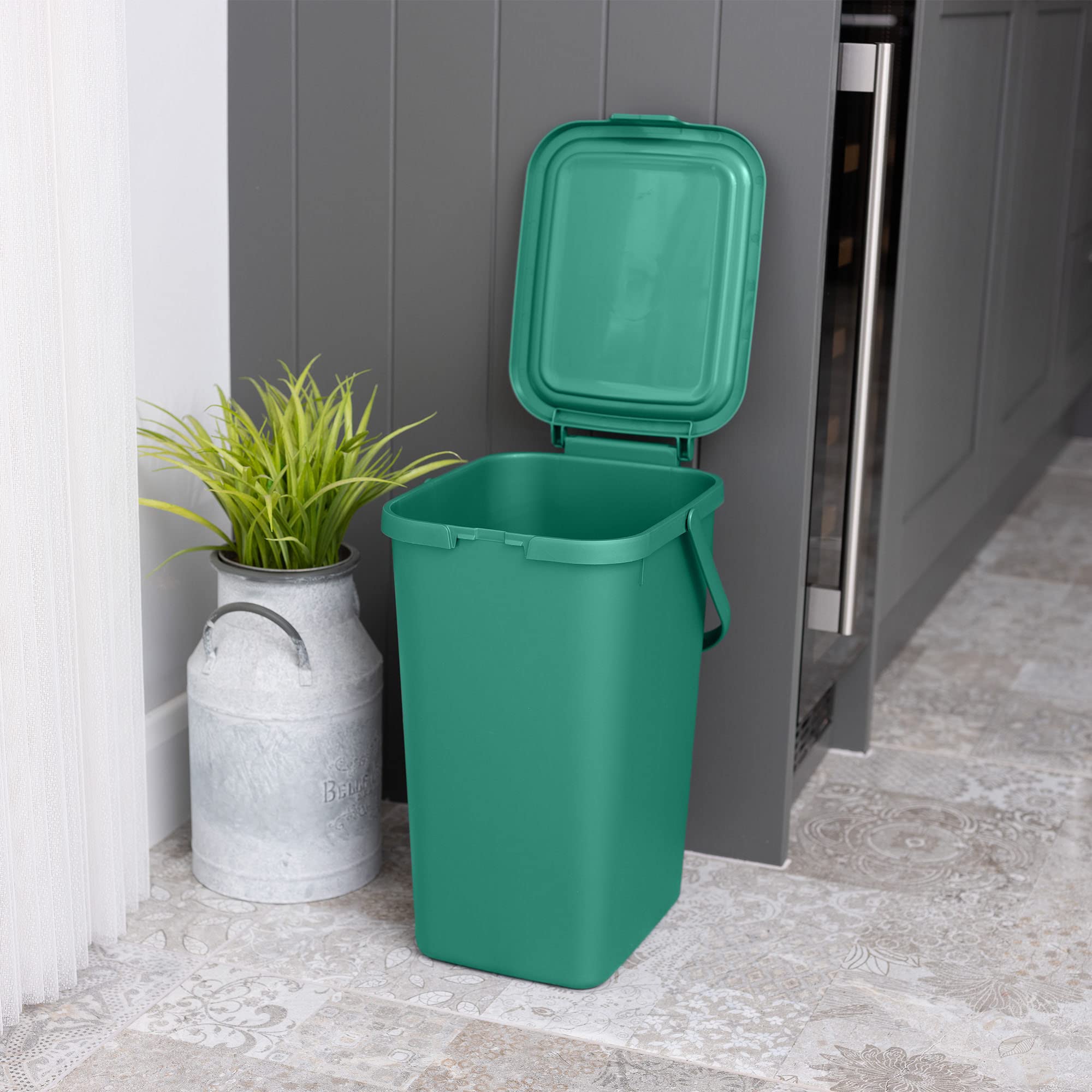 Addis 519353 Kitchen Recycling Bin - 18 Litre Capacity | Stackable | Sage Green 3