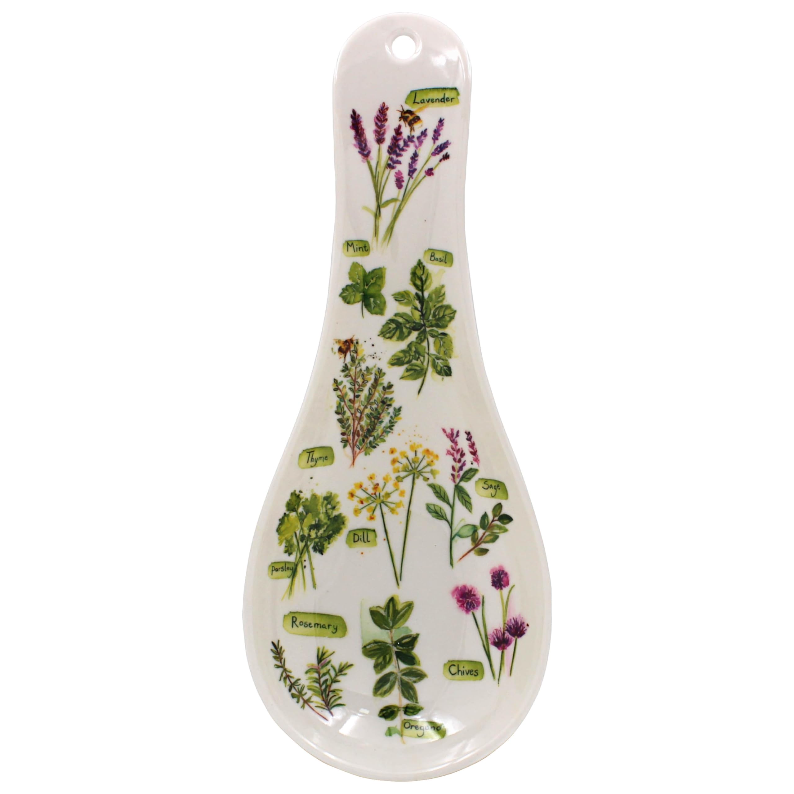 The Leonardo Collection Herb Garden Spoon Rest - Durable Glazed Porcelain | Dishwasher Safe 1
