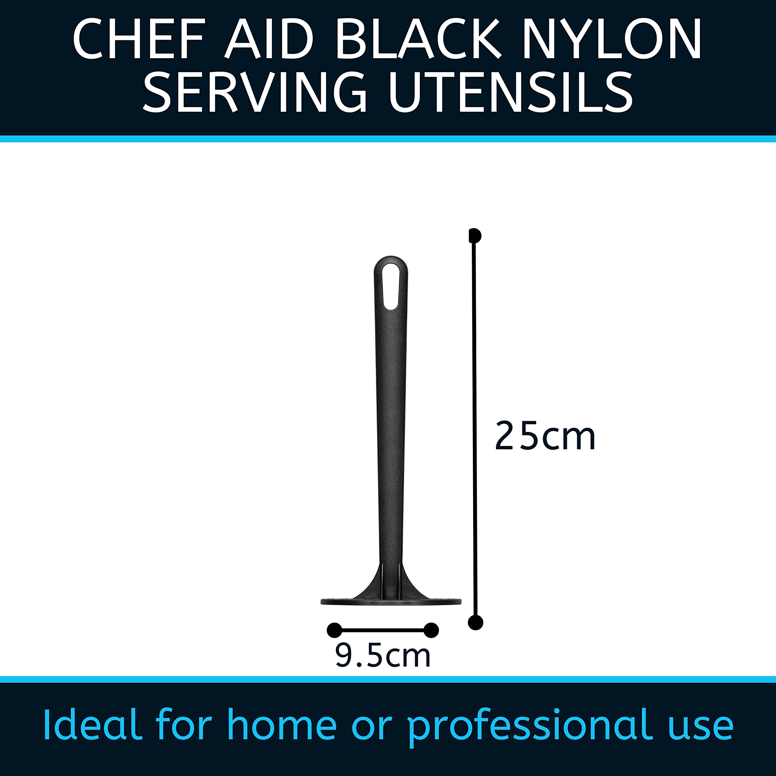 Chef Aid Nylon Masher - BPA Free, Non-Scratch for Non-Stick Cookware | Black | 30.5 cm 2