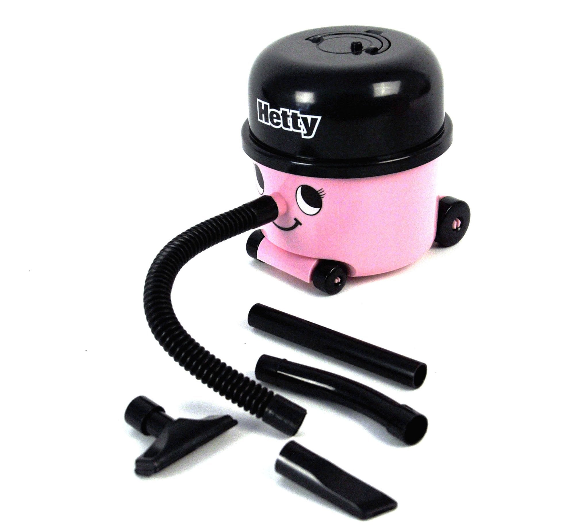 Paladone Hetty Hoover Desk Vacuum - Officially Licensed Henry Hoover, Pink Mini Cordless Cleaner 1