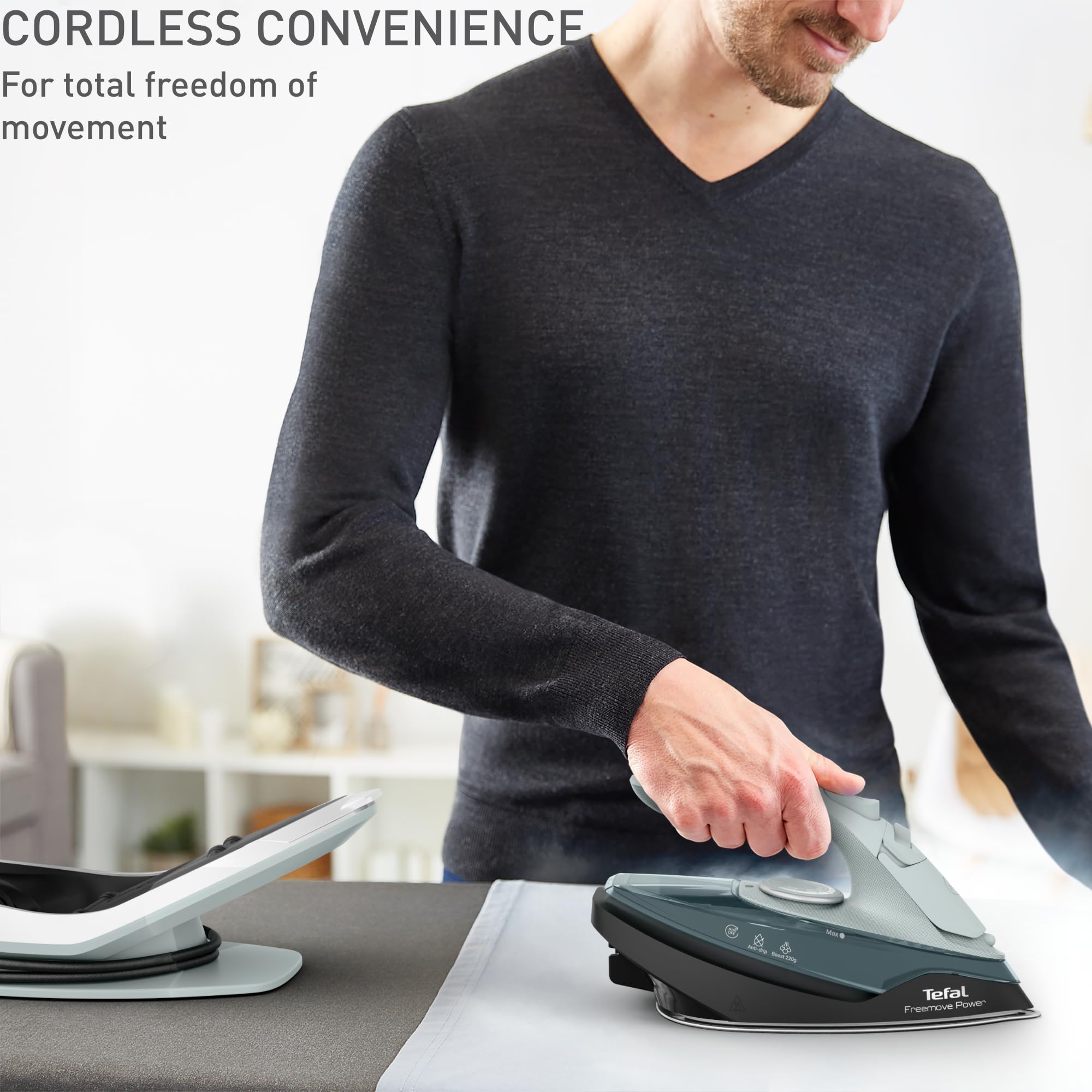 Tefal Freemove Power Cordless Steam Iron - 2600W Power | 220 g/min Boost | 40 g/min Continuous Steam 4