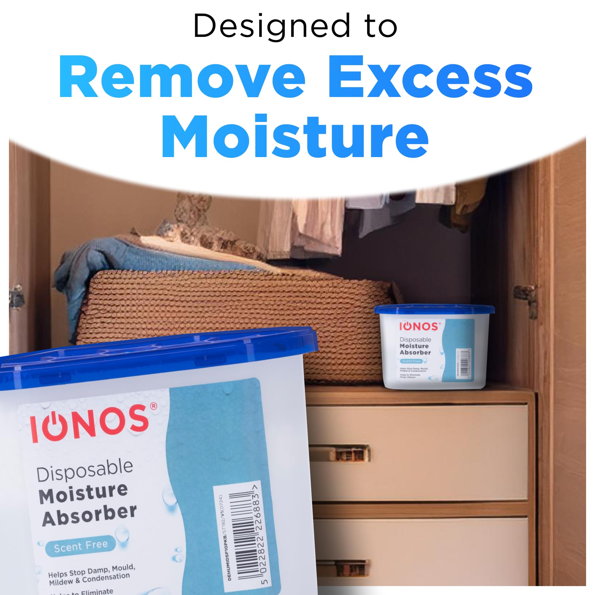 Status IONOS Disposable Dehumidifier - Scent Free | 500ml Capacity | 10 Pack 2