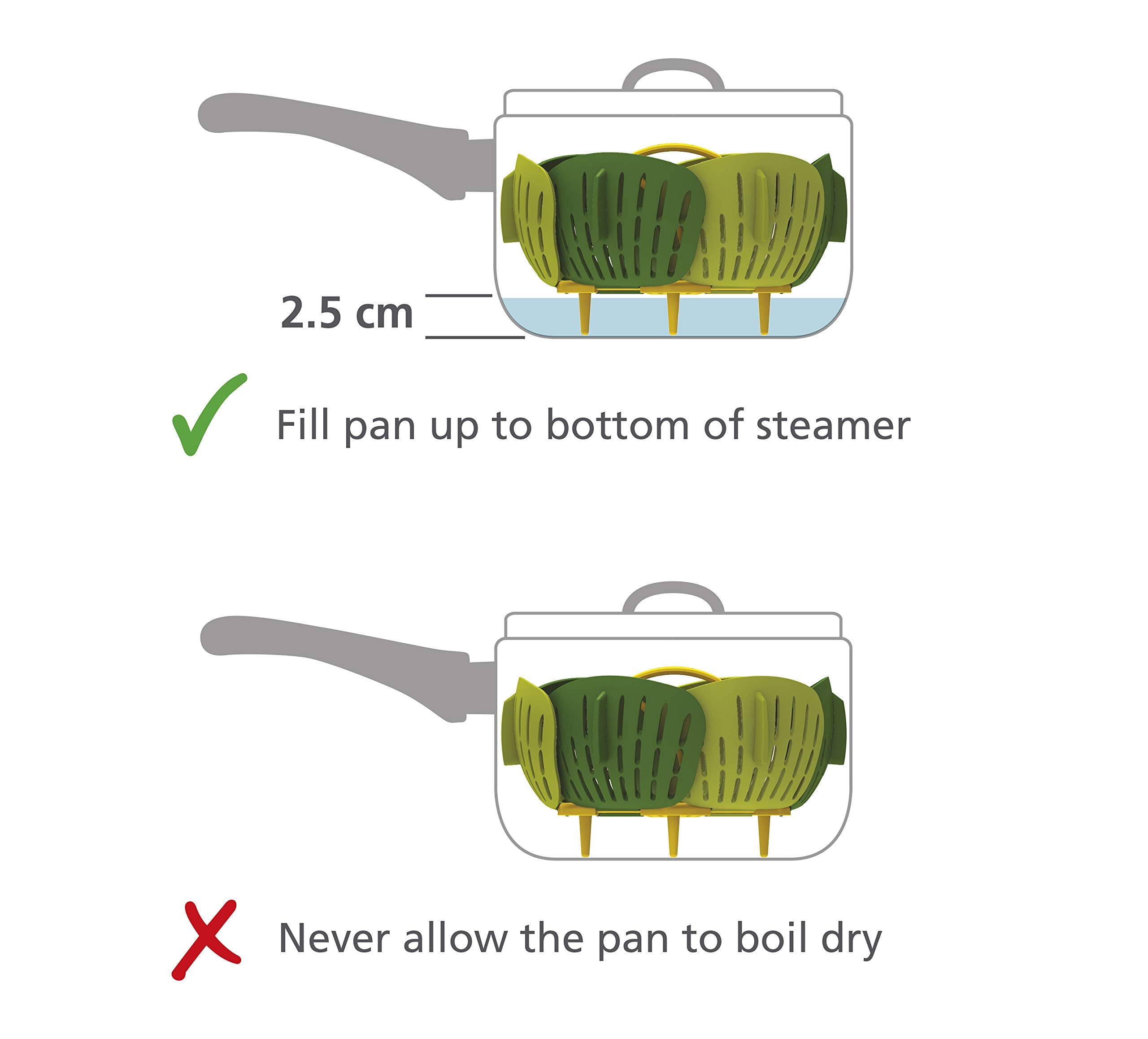 Joseph Joseph Bloom Folding Steamer Basket for Vegetables | Compact Storage | Green Plastic 9