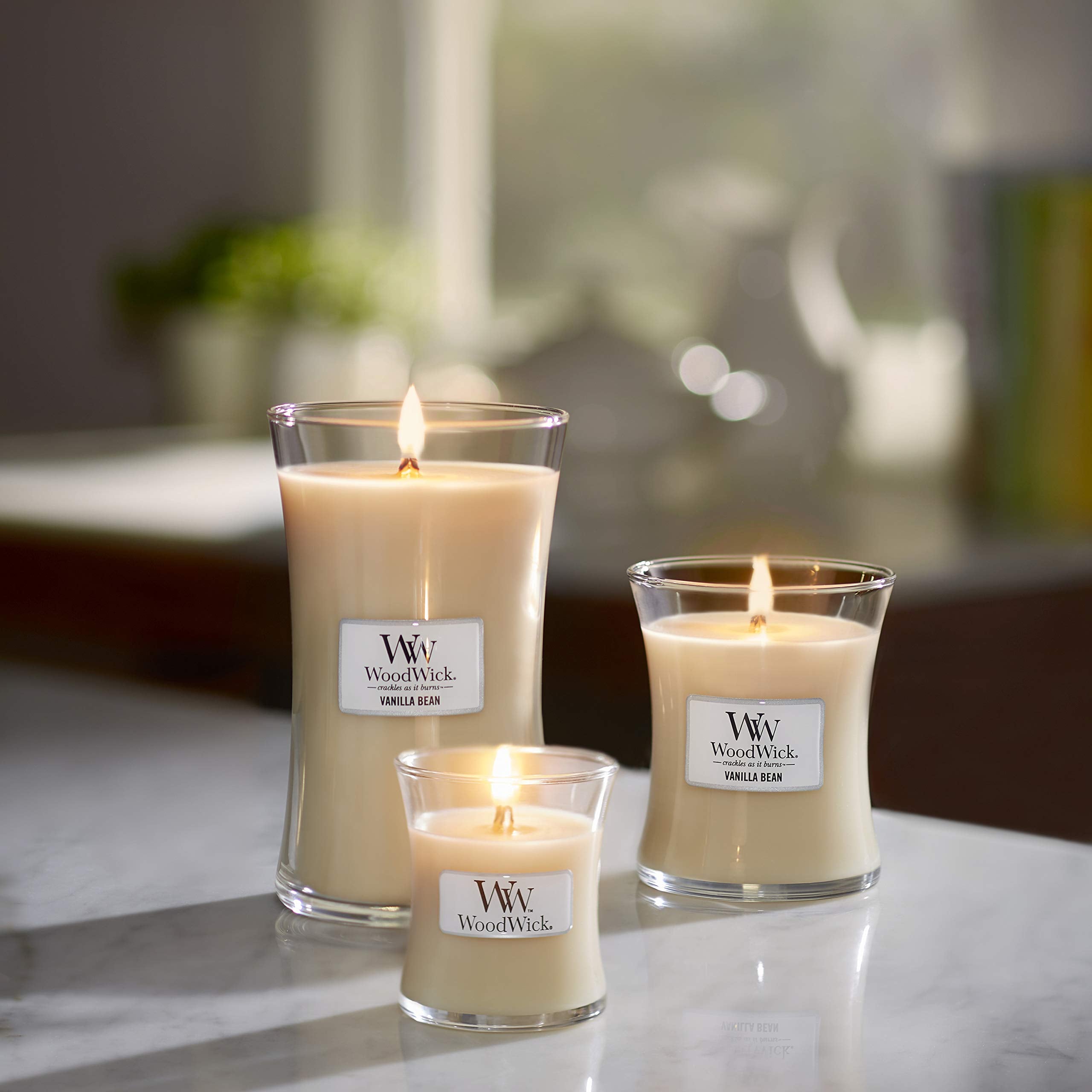 Woodwick Large Hourglass Scented Candle - Vanilla Bean Scent | Crackling Wick | Up to 130 Hours Burn Time 4
