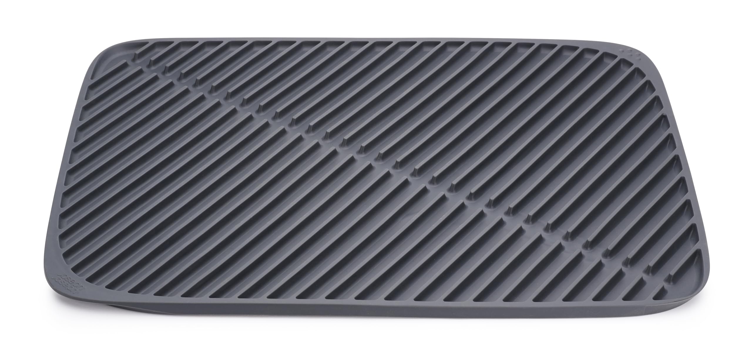 Joseph Joseph Flume Folding Dish Drainer Mat - Large Grey Silicone | Easy Sink Draining 1