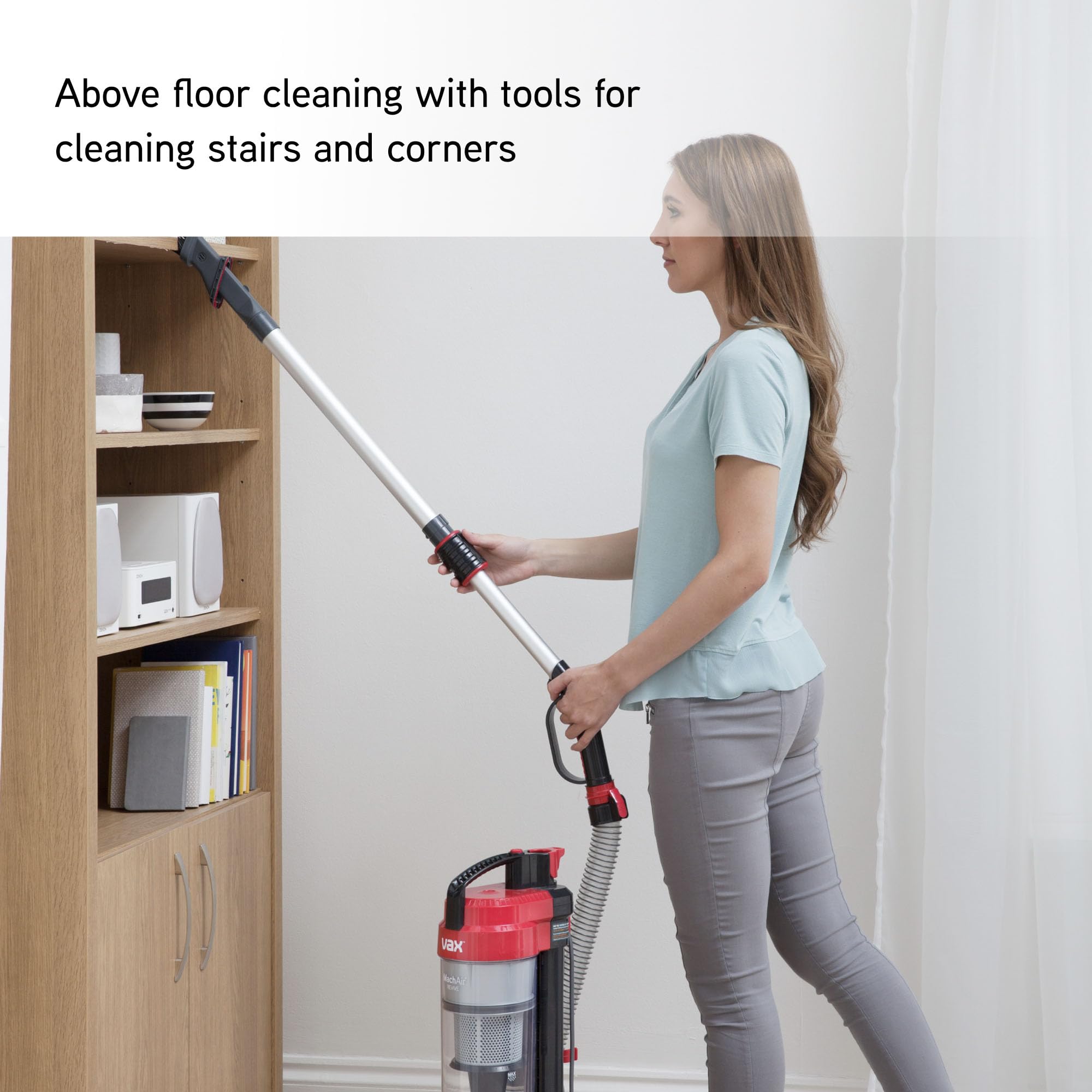 Vax Mach Air Revive Corded Upright Bagless Vacuum Cleaner - 820W, 4.9kg, 1.5L Capacity, Red 5