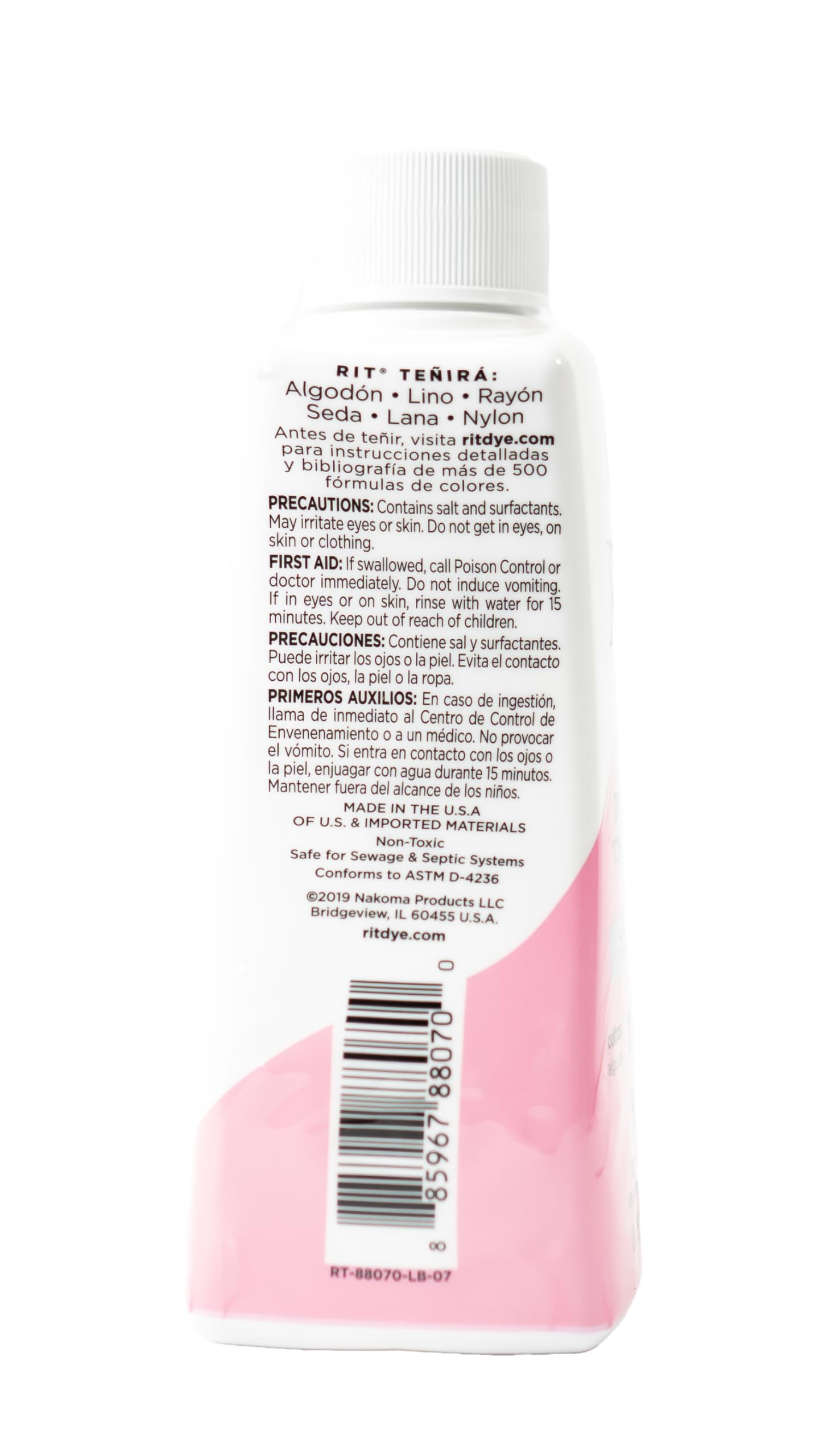 Mouldmaster Rit All-Purpose Liquid Dye - 236ml Petal Pink | Non-Toxic Fabric Dye 5