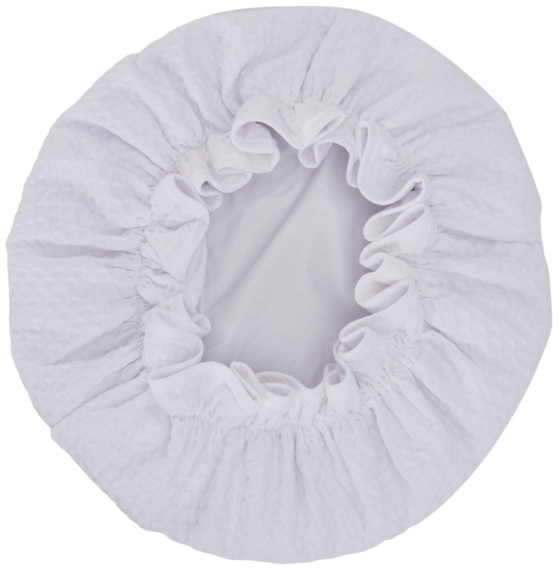 Vagabond Bags Ltd Shower Cap - White Waffle Cotton | Waterproof Lining | Unisex Adult 2