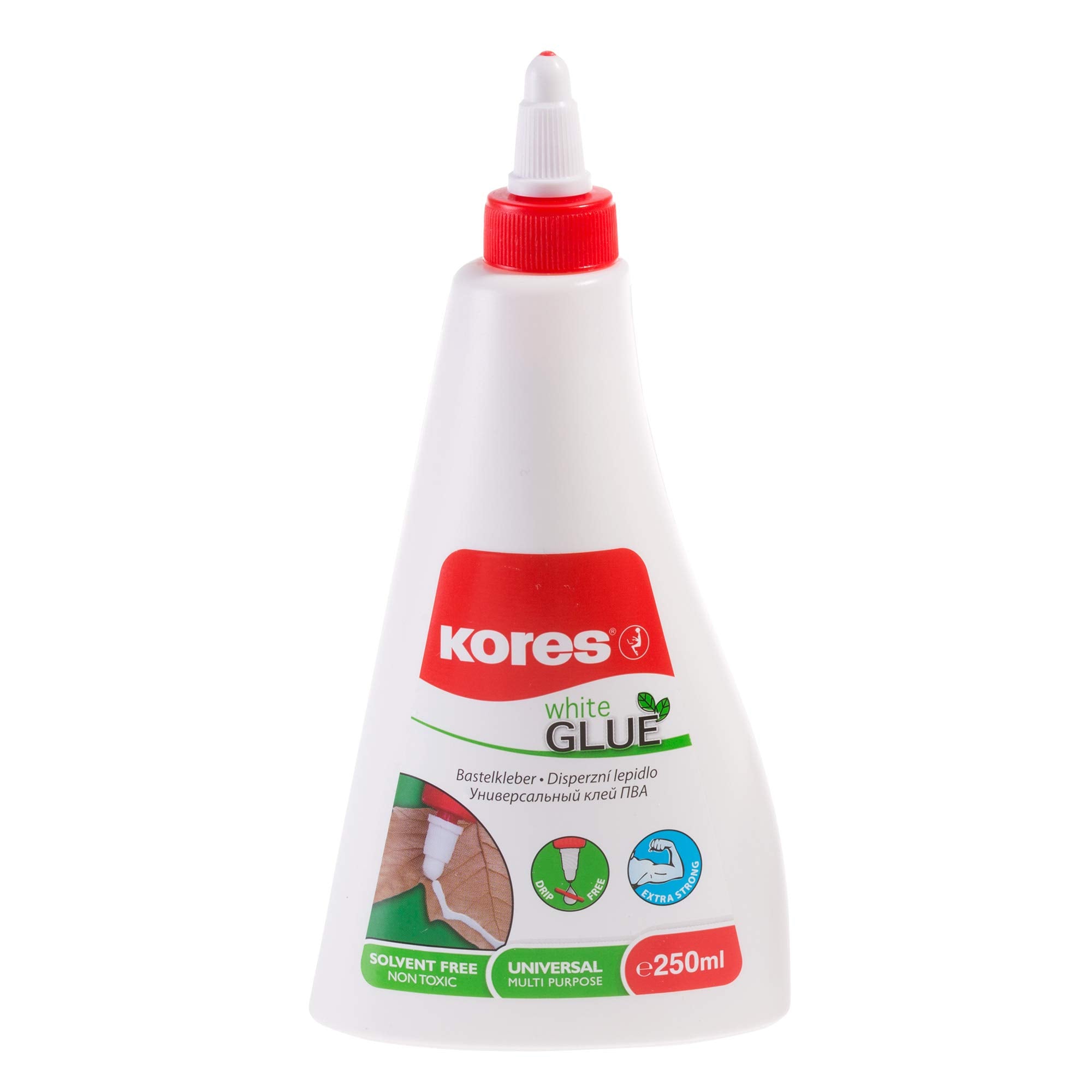 Kores Extra Strong Liquid PVA Glue - Non-Toxic, Washable Adhesive | 250ml Bottle 1