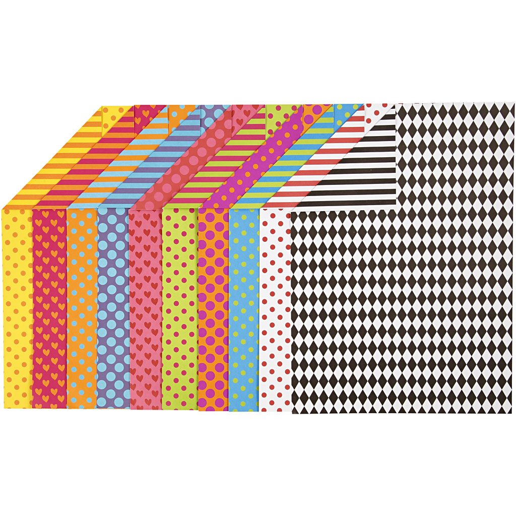 Creativ Patterned Card Stock - A4, 250g, Assorted Colors | 20 Sheets 1