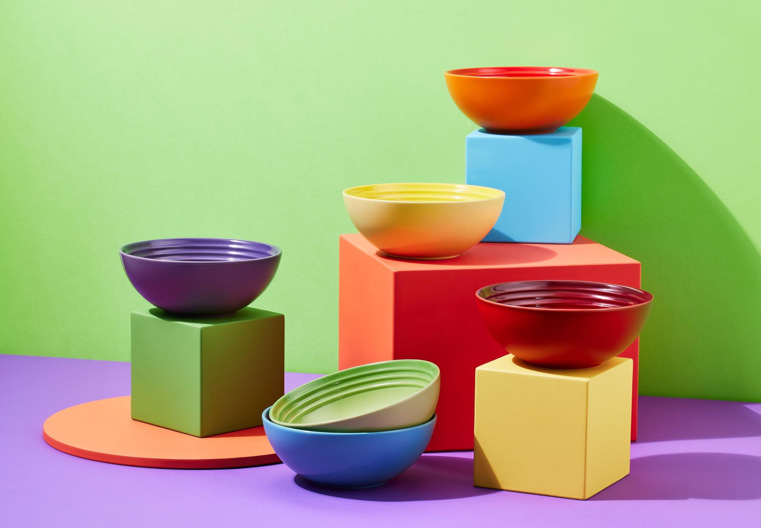 Le Creuset Stoneware Cereal Bowl Set - 6 Pieces, 650 ml Capacity, Rainbow Colors 5
