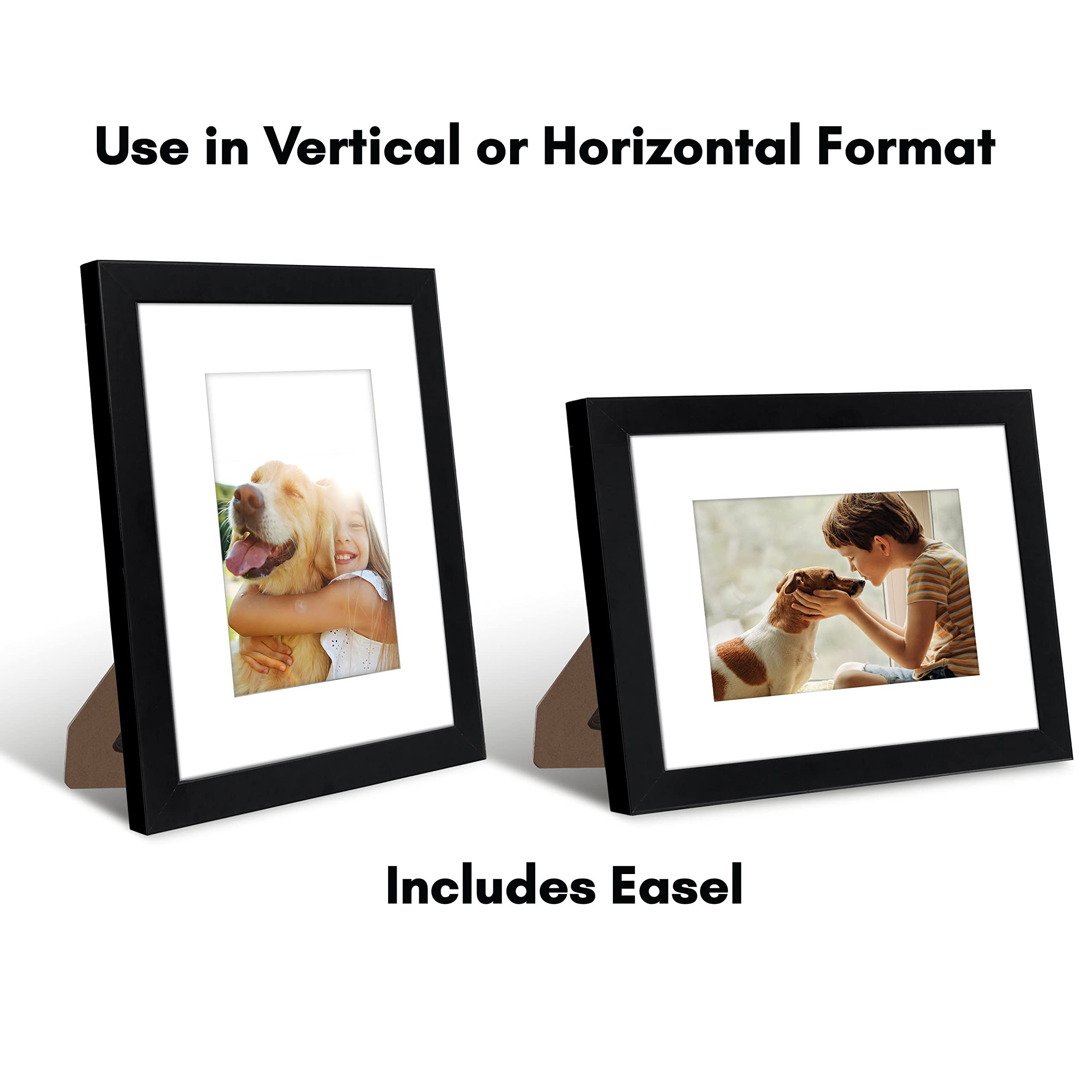 Americanflat 8x10 Photo Frames in Black - Set of 2 | Engineered Wood | Shatter-Resistant Glass 4
