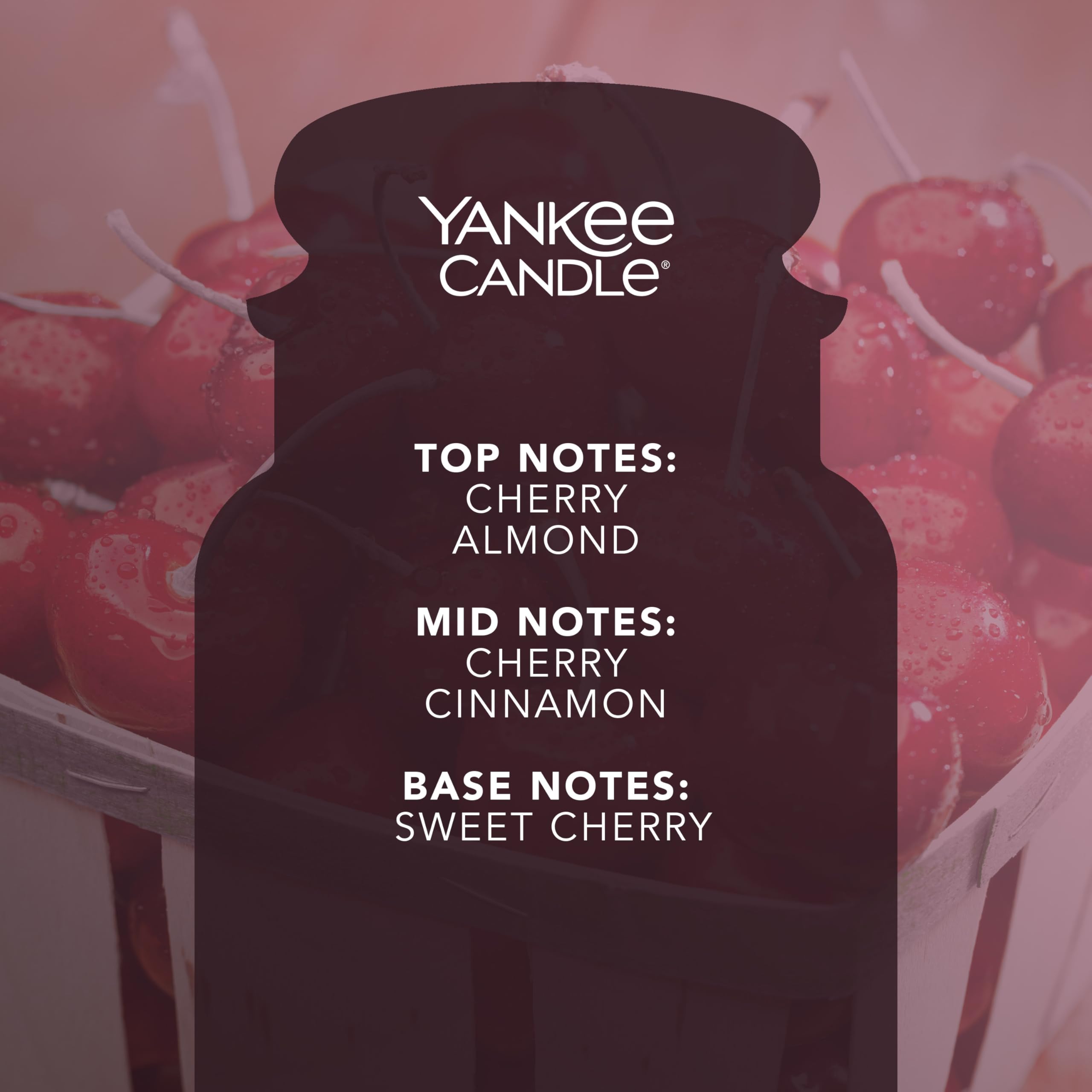 Yankee Candle Scented Candle - Black Cherry Large Jar | Up to 150 Hours Burn Time | 623g 3