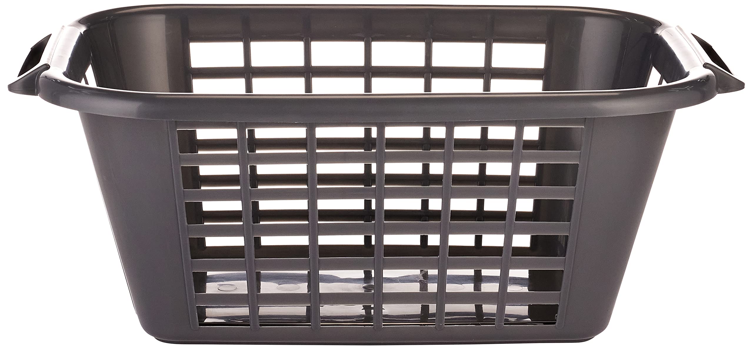 Addis 40L Rectangle Laundry Basket - Hardwearing Plastic | Smokey Grey | Convenient Handles
