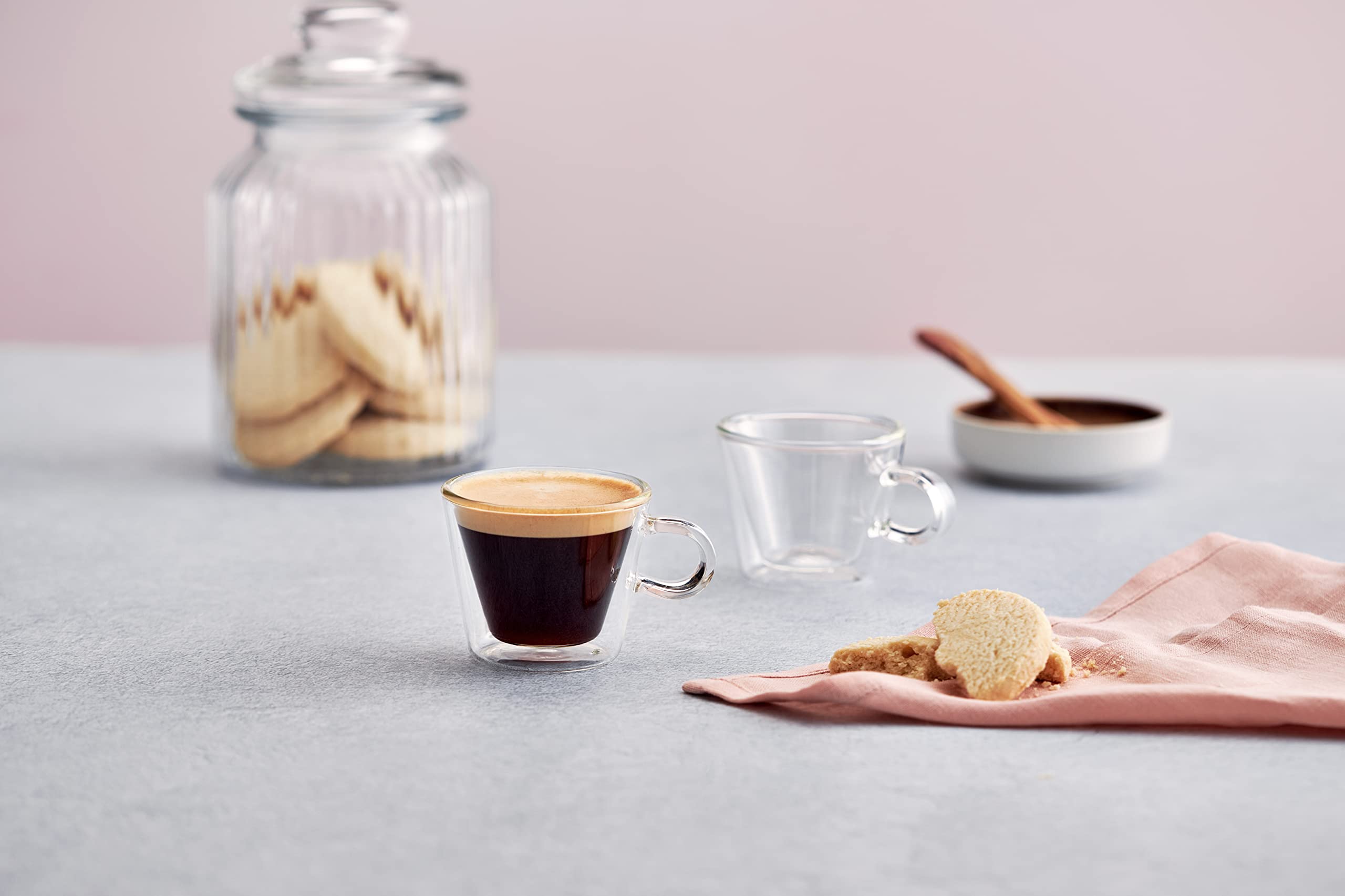 Judge Duo Flare Set of 2 Espresso Glasses with Handle | Borosilicate Glass | 75ml 6